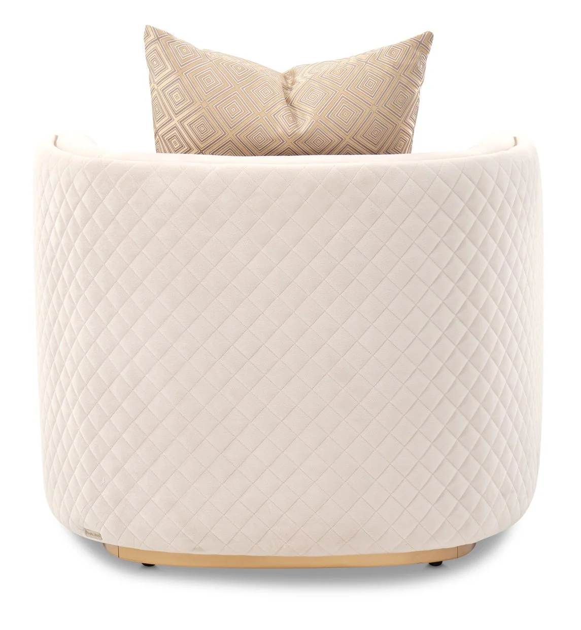 Ariana Accent Chair - Beige/Gold - Image 5