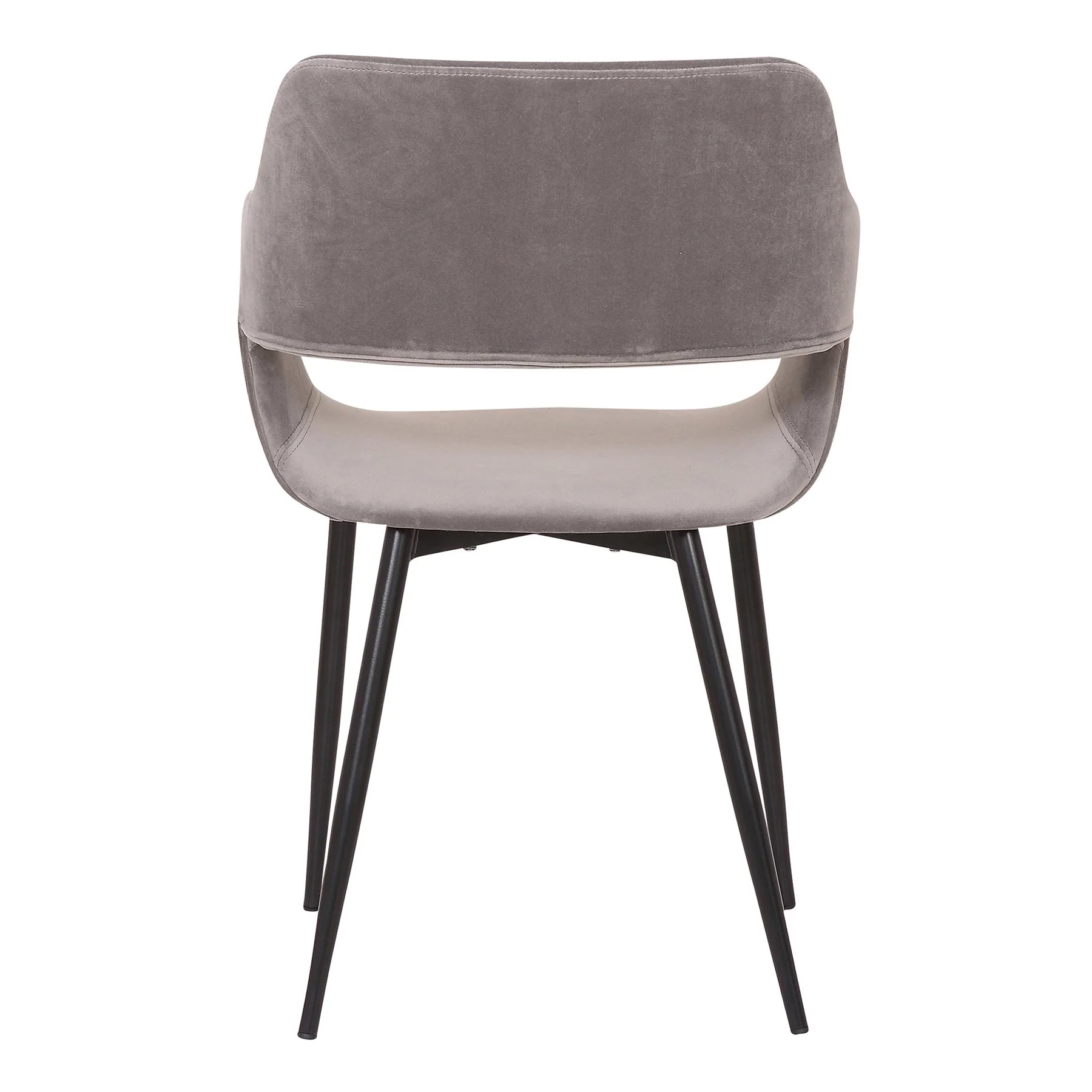 Ariana Mid-Century Gray Open Back Dining Accent Chair - Image 5
