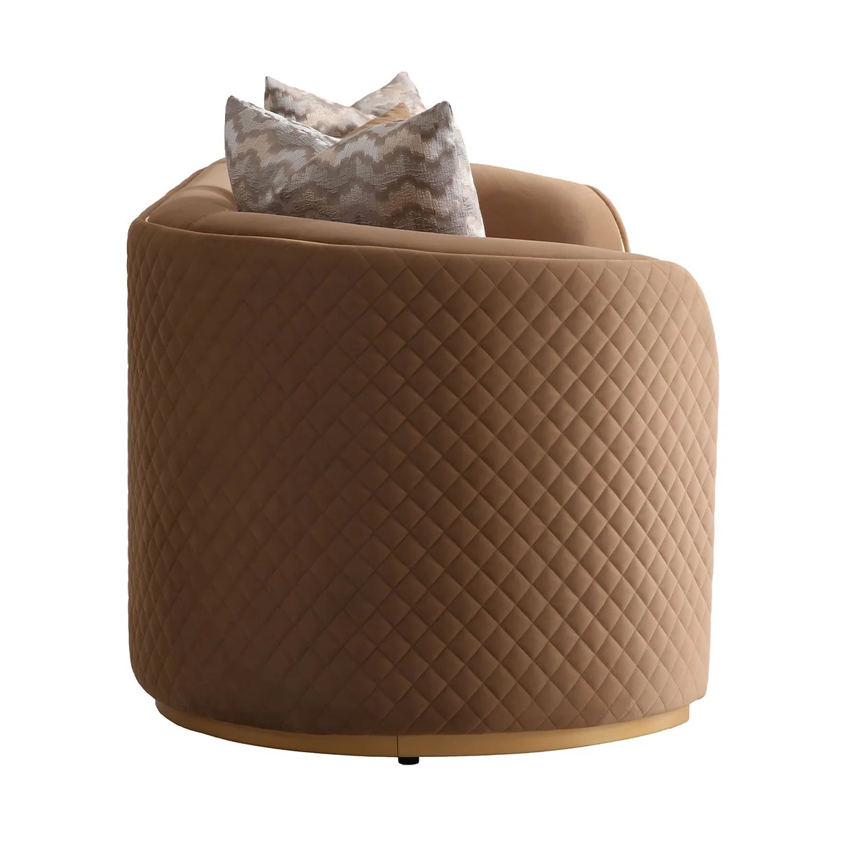 Ariana Velvet Loveseat - Caramel/Gold - Image 3
