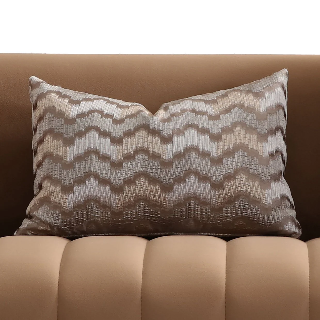 Ariana Velvet Sofa - Caramel/Gold - Image 8