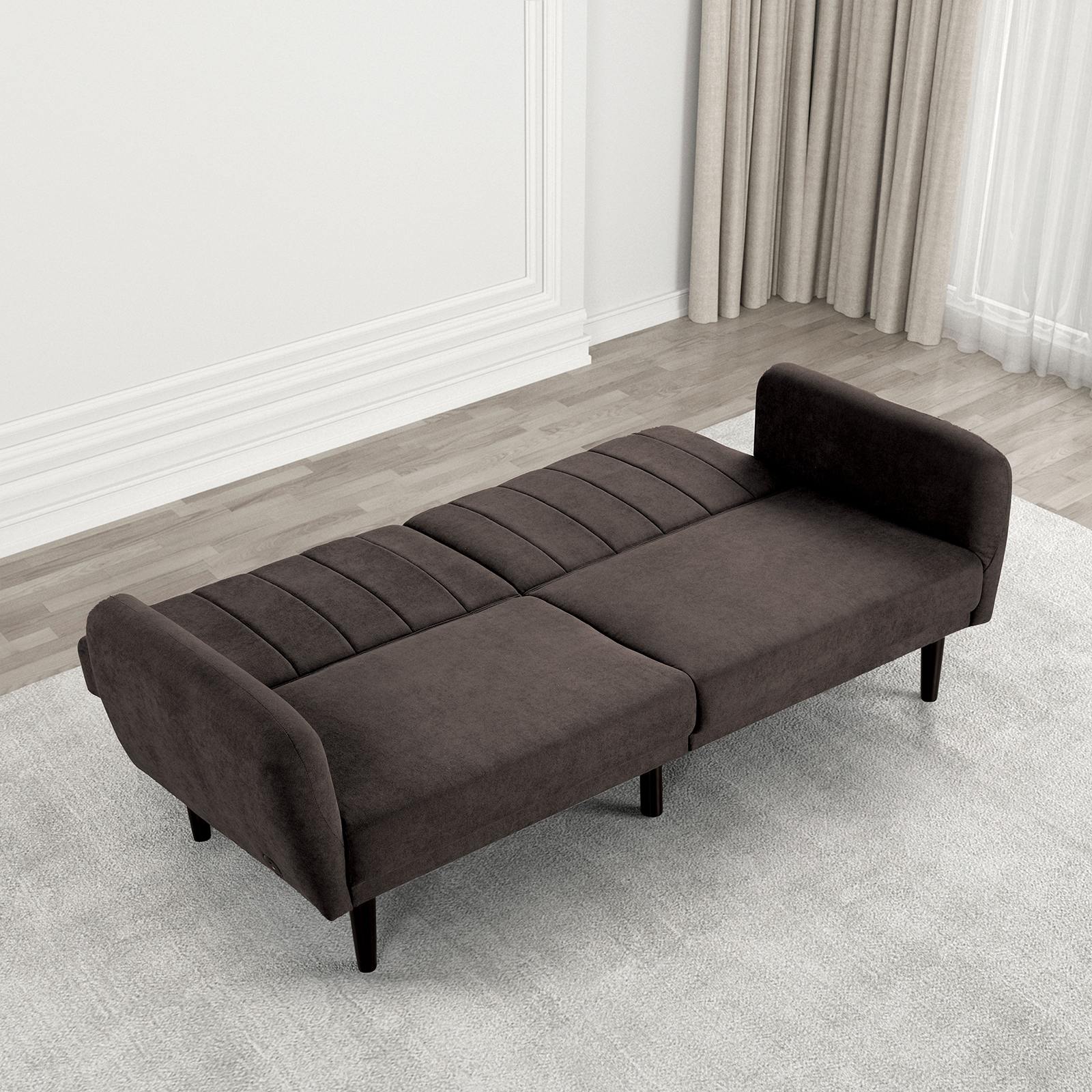 Aristide Futon Sofa, Dark Gray - Image 3