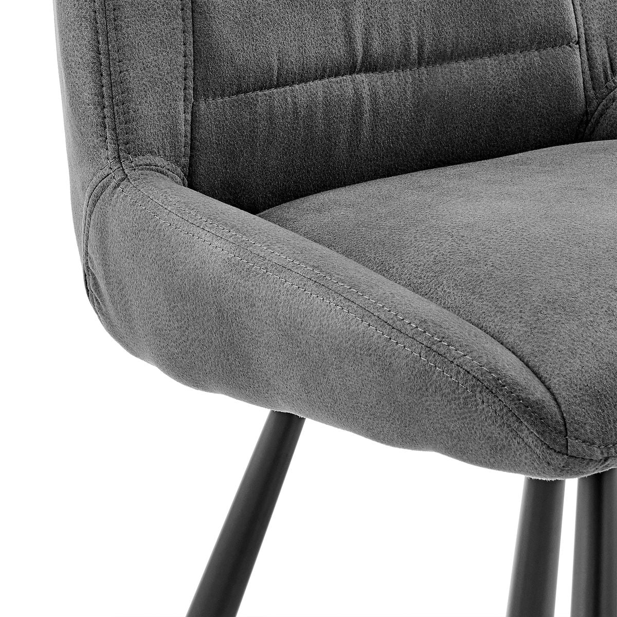 Arizona 26" Counter Height Bar Stool in Charcoal Fabric and Black Finish - Image 7