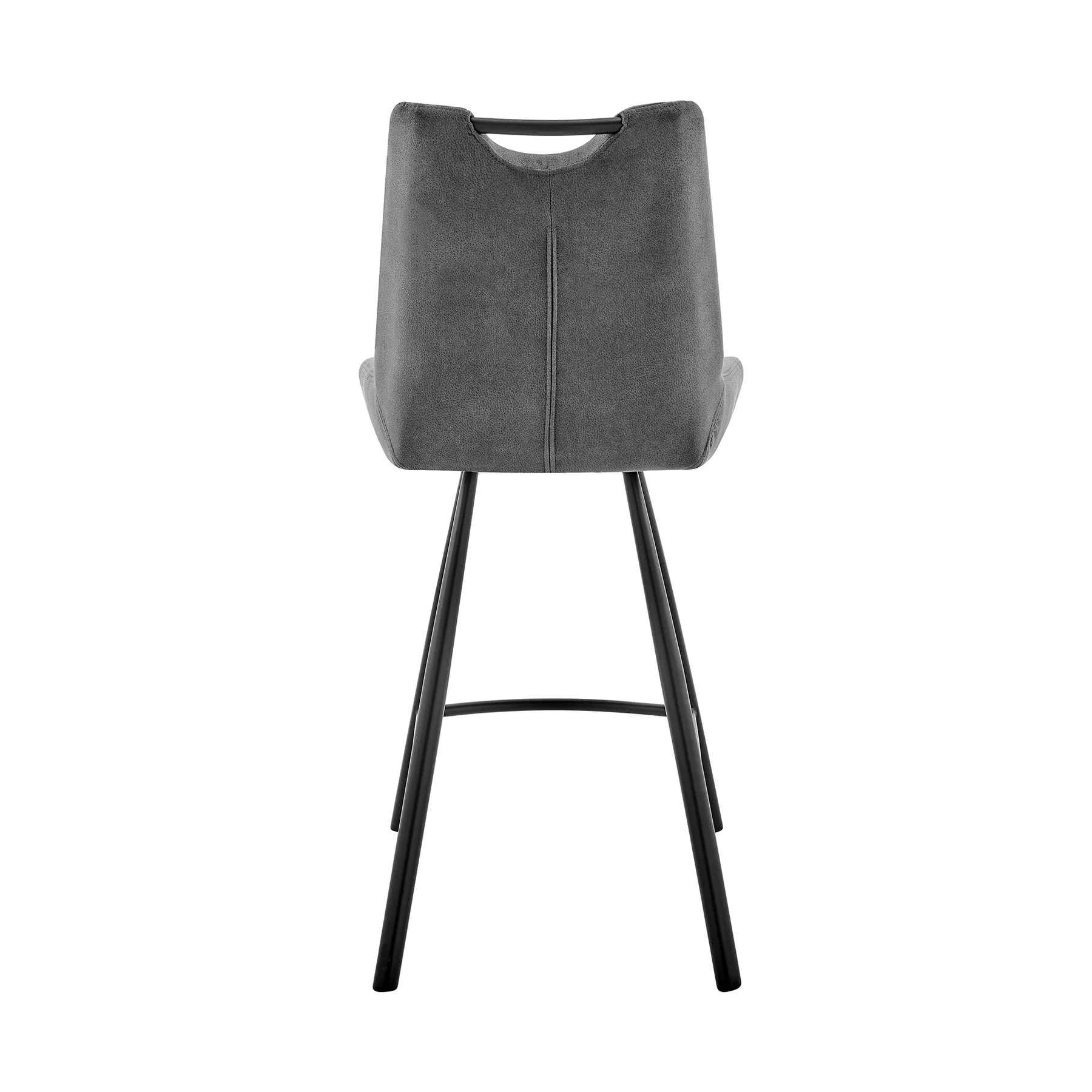 Arizona 30" Bar Height Bar Stool in Charcoal Fabric and Black Finish - Image 5