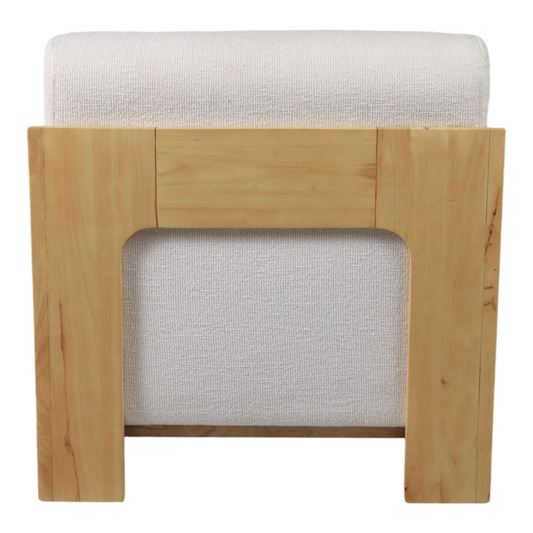 Armless Modern Accent Chair, Ivory - Image 4