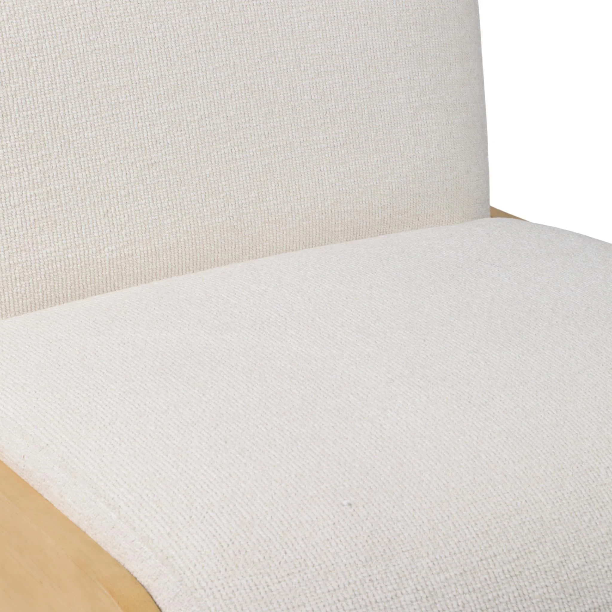 Armless Modern Accent Chair, Ivory - Image 6