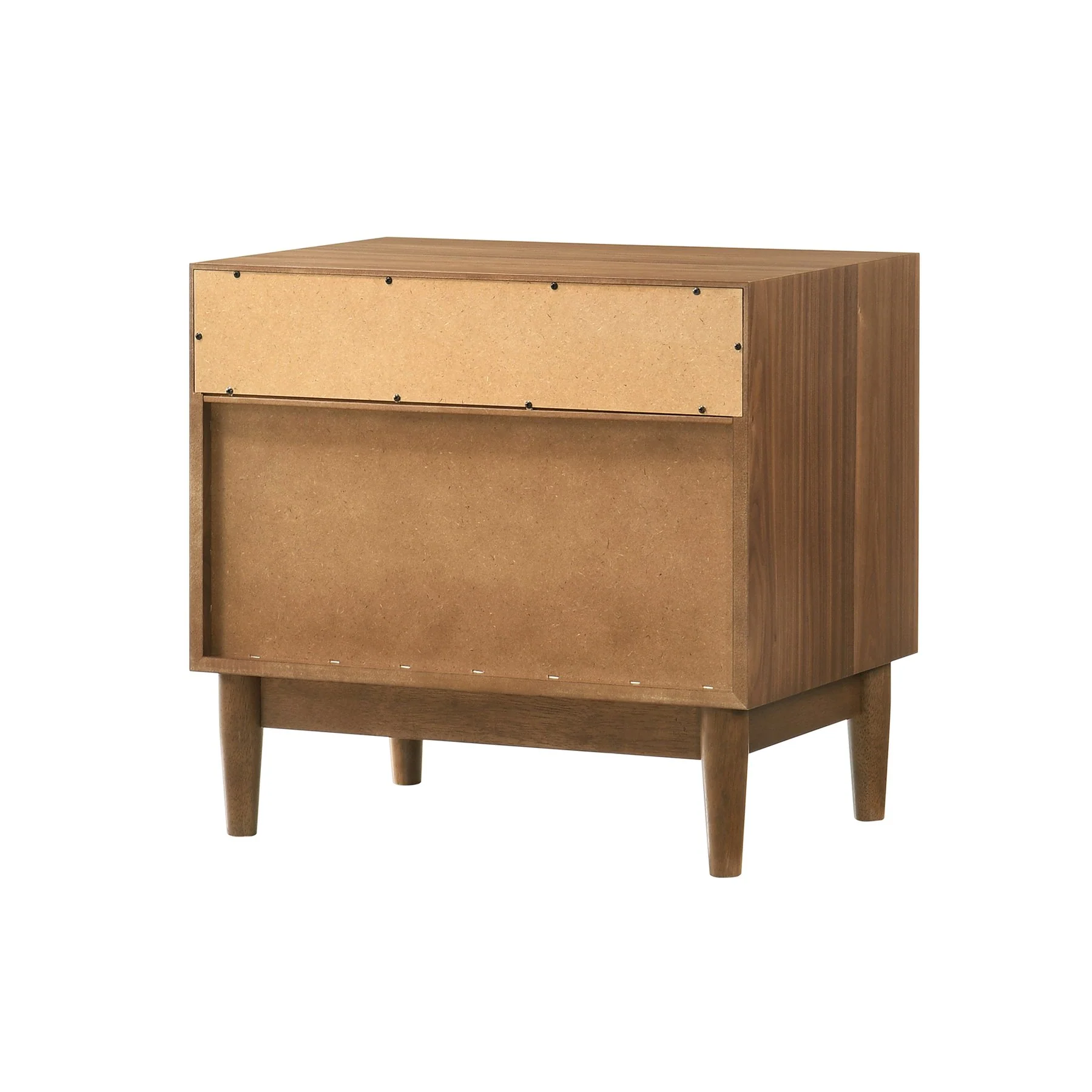 Artemio 2 Drawer Wood Nightstand with Shelf in Walnut Finish - Image 4