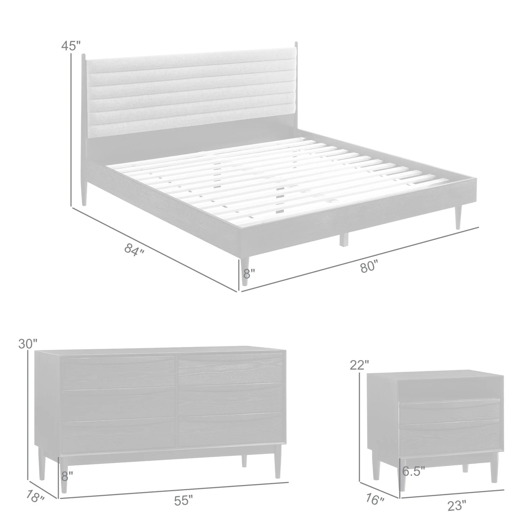 Artemio King 4 Piece Wood Bedroom Set in Black Finish - Image 12