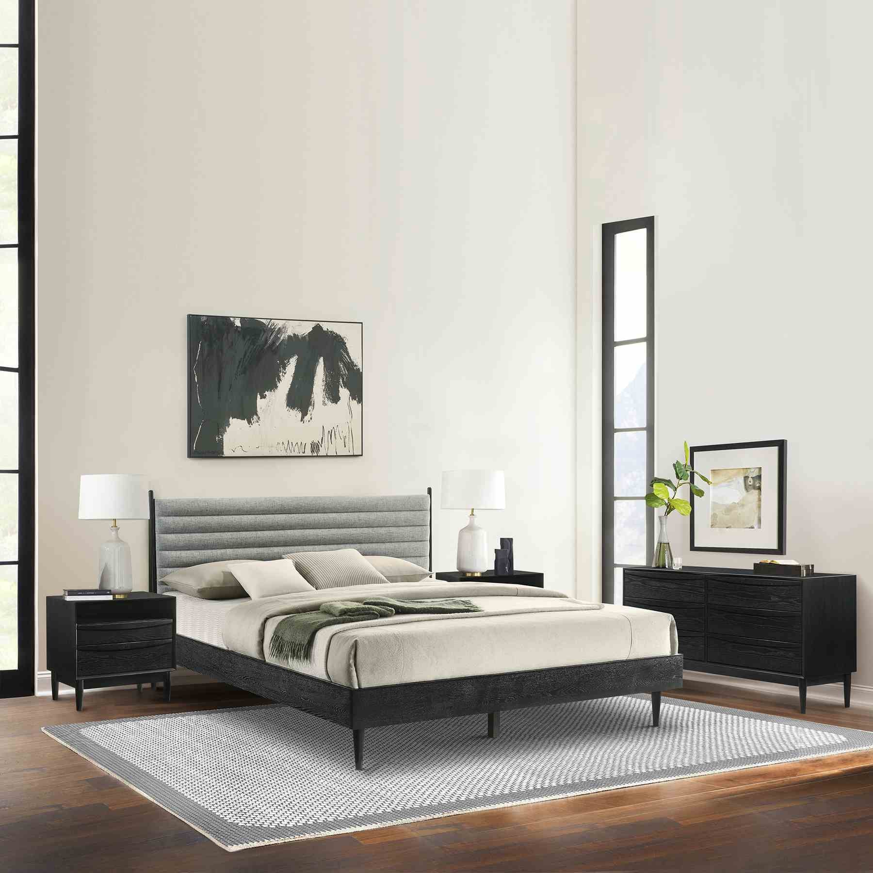 Artemio King 4 Piece Wood Bedroom Set in Black Finish - Image 13