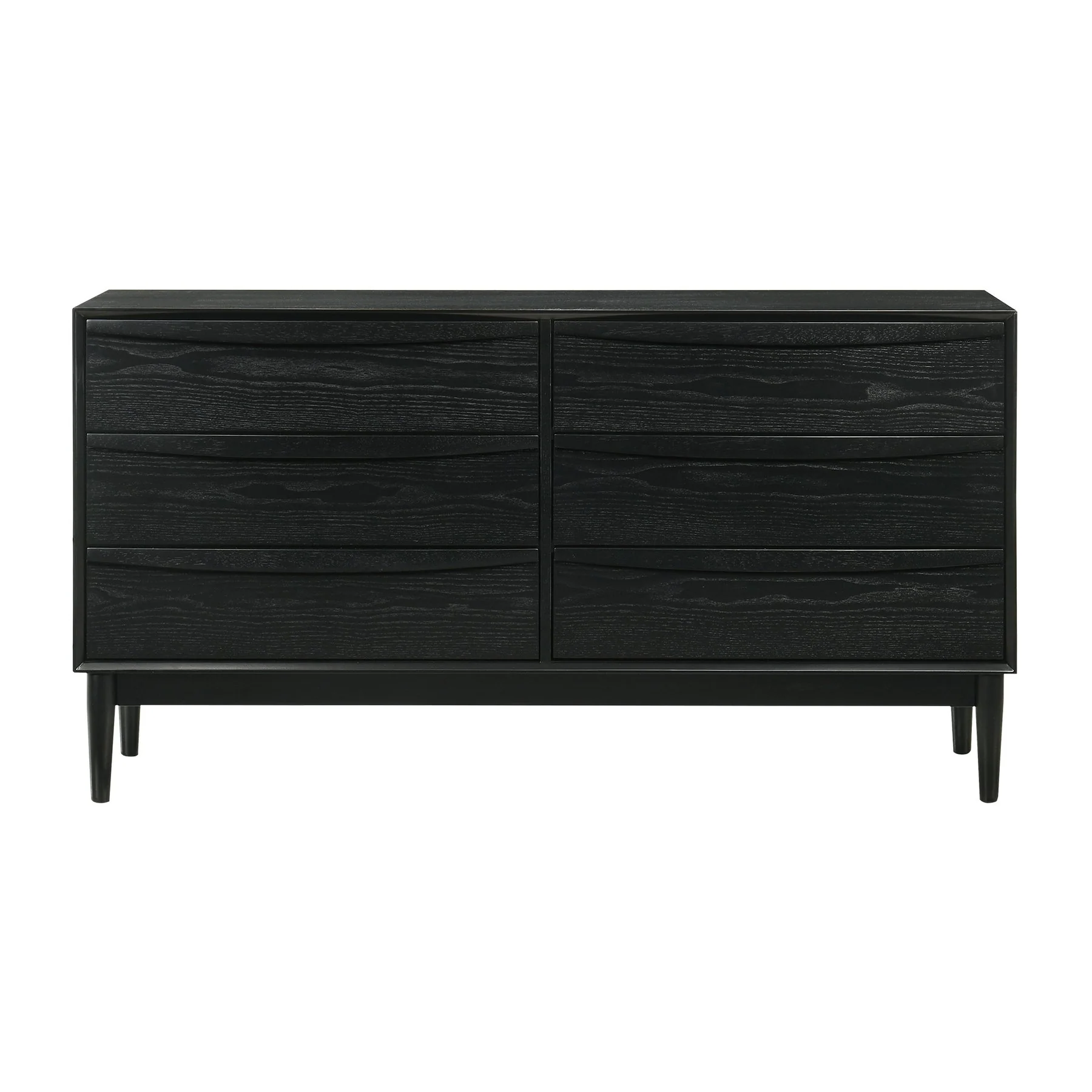 Artemio King 4 Piece Wood Bedroom Set in Black Finish - Image 4