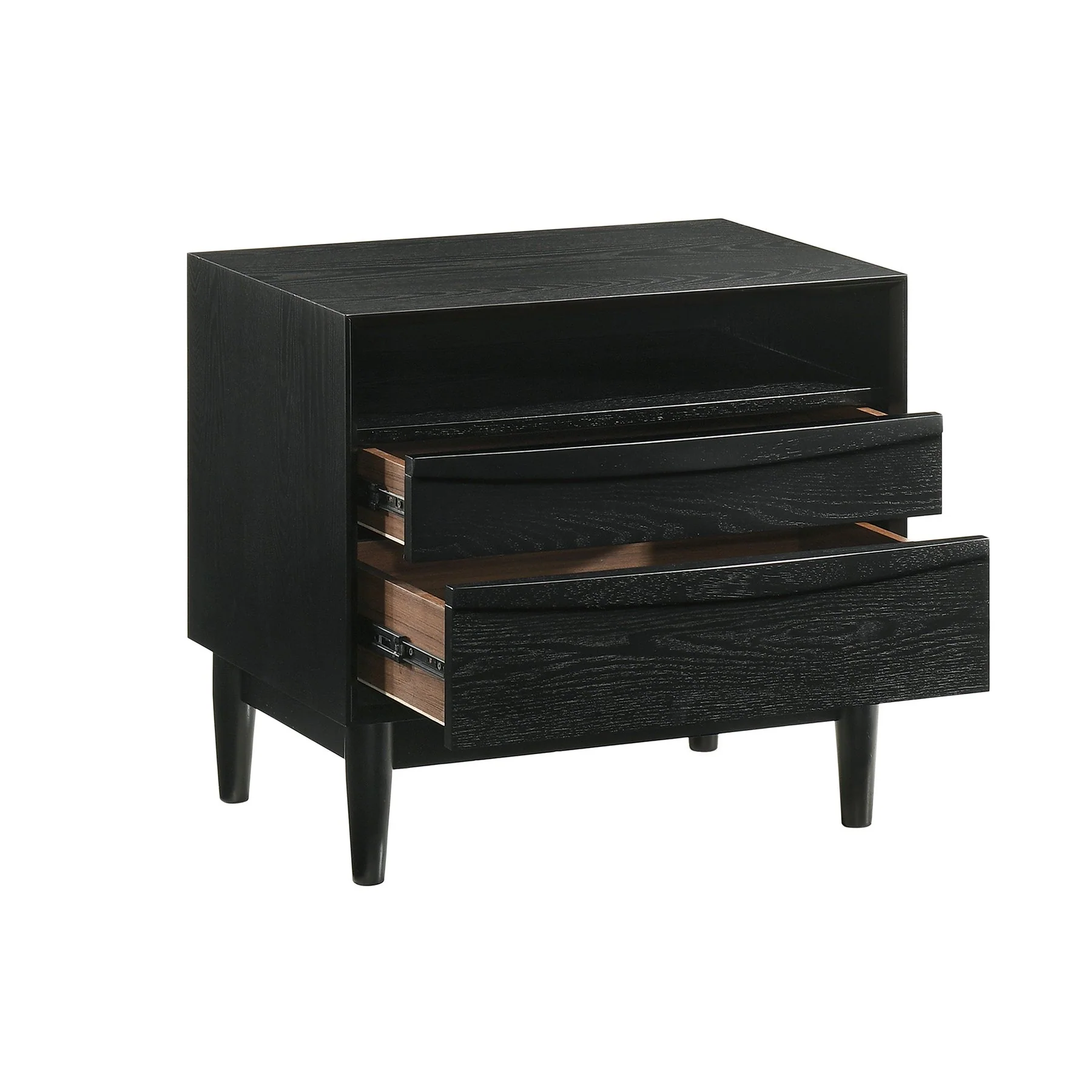 Artemio King 4 Piece Wood Bedroom Set in Black Finish - Image 8