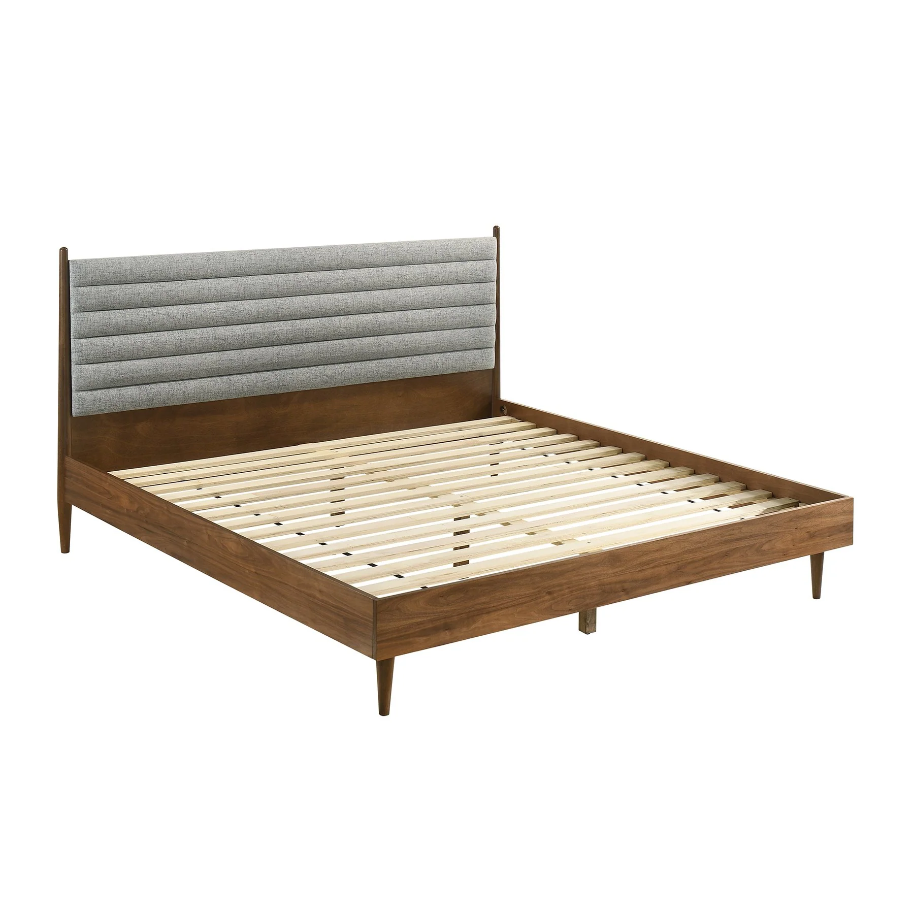 Artemio King 4 Piece Wood Bedroom Set in Walnut Finish - Image 2