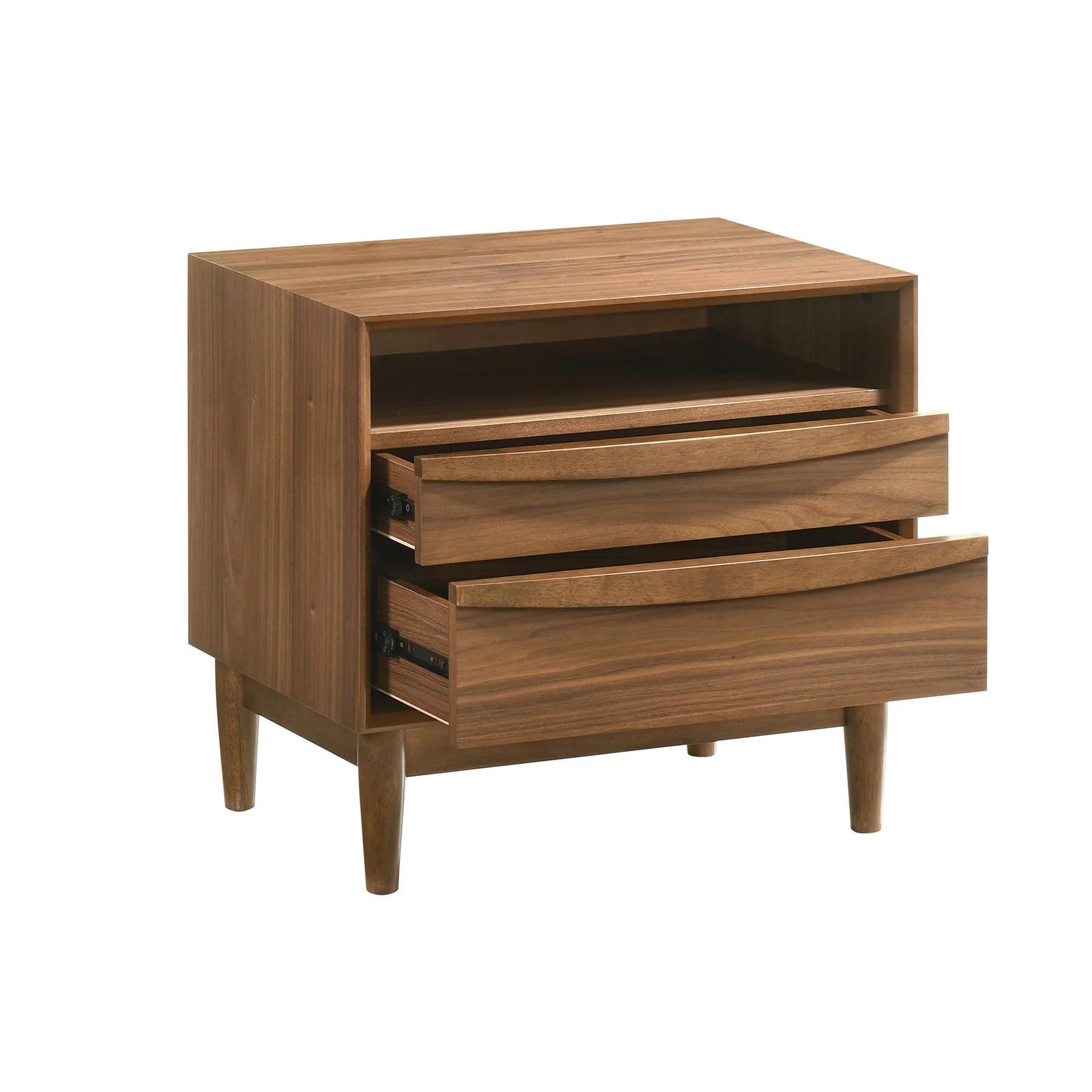 Artemio King 4 Piece Wood Bedroom Set in Walnut Finish - Image 8