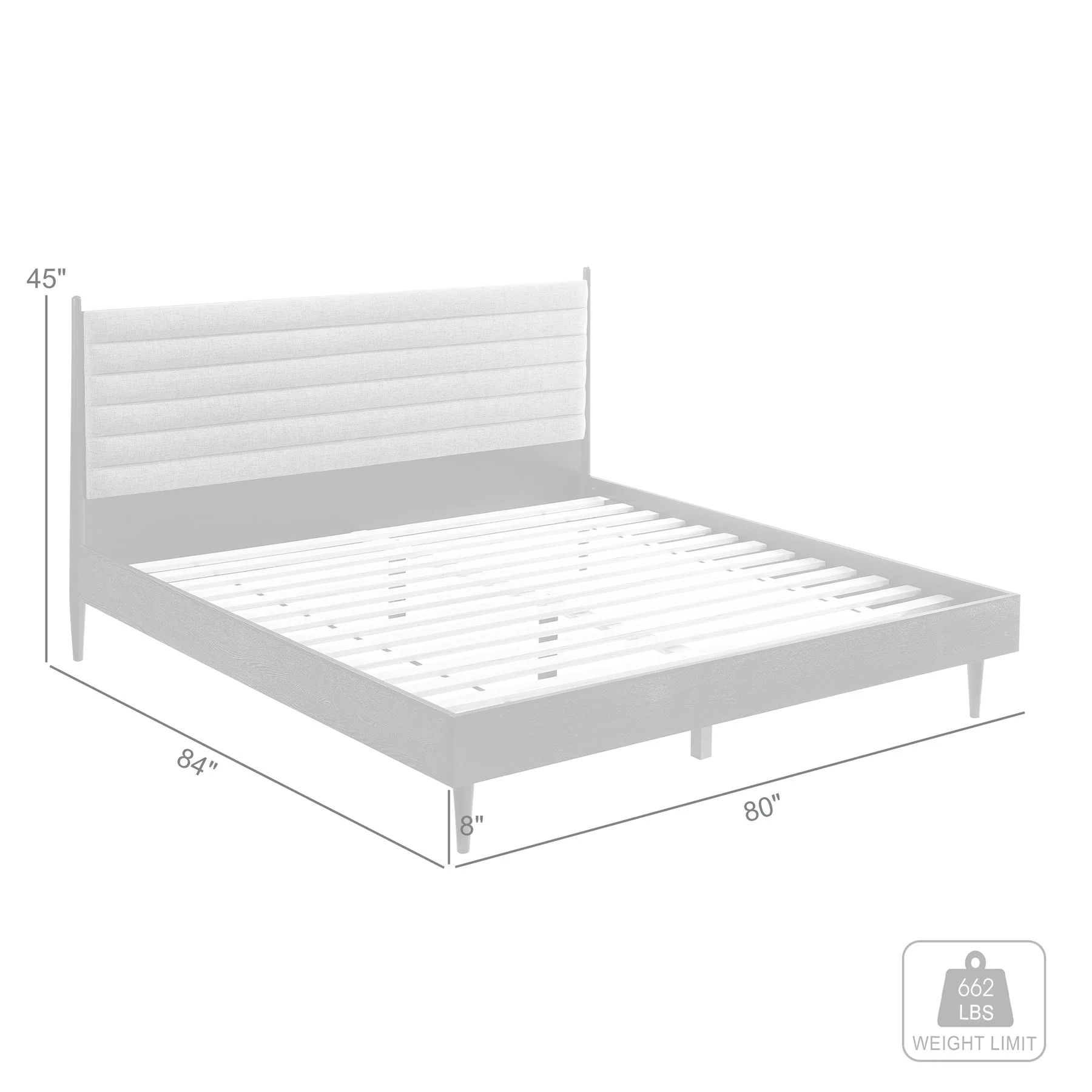 Artemio King Platform Wood Bed Frame in Black Finish - Image 10