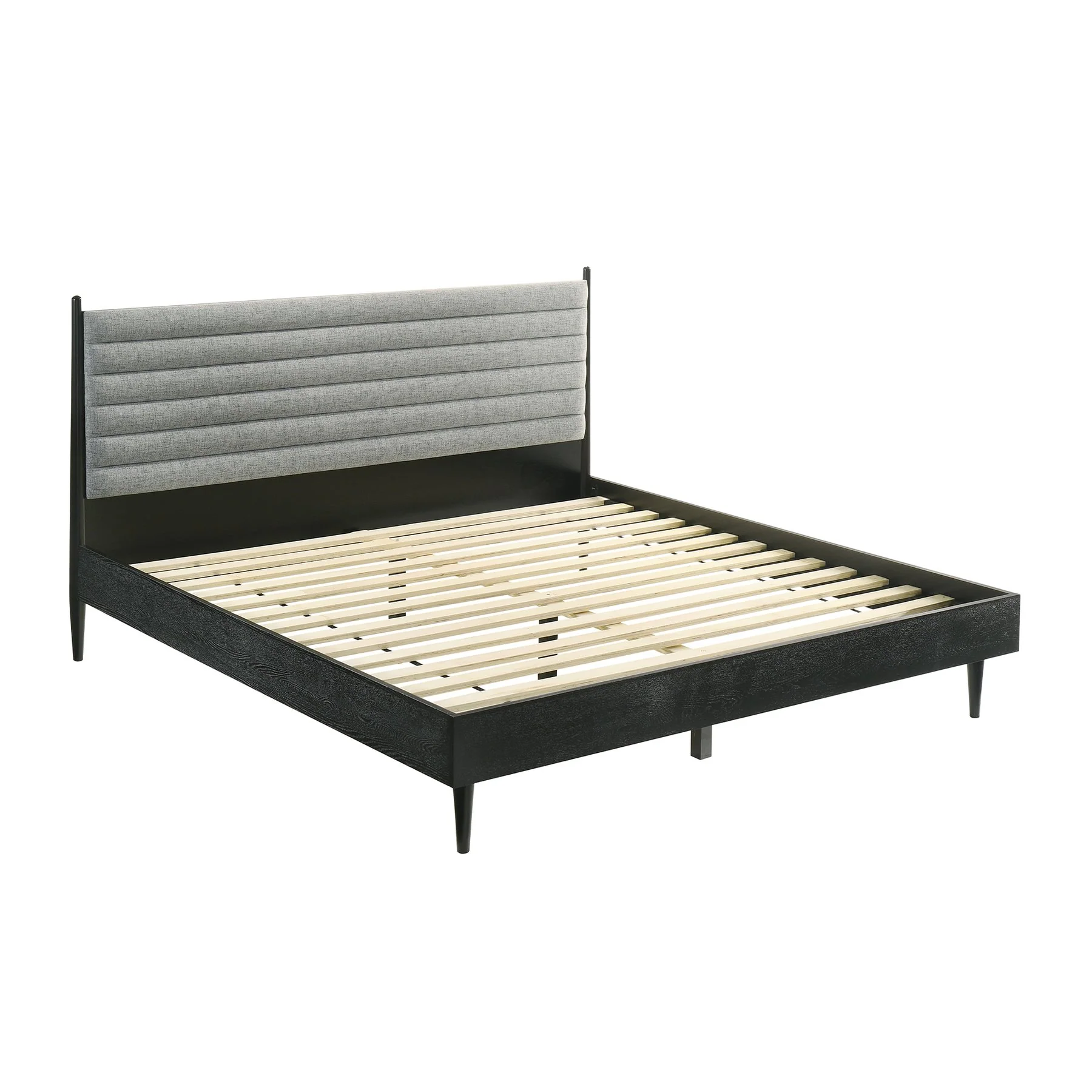 Artemio King Platform Wood Bed Frame in Black Finish - Image 2