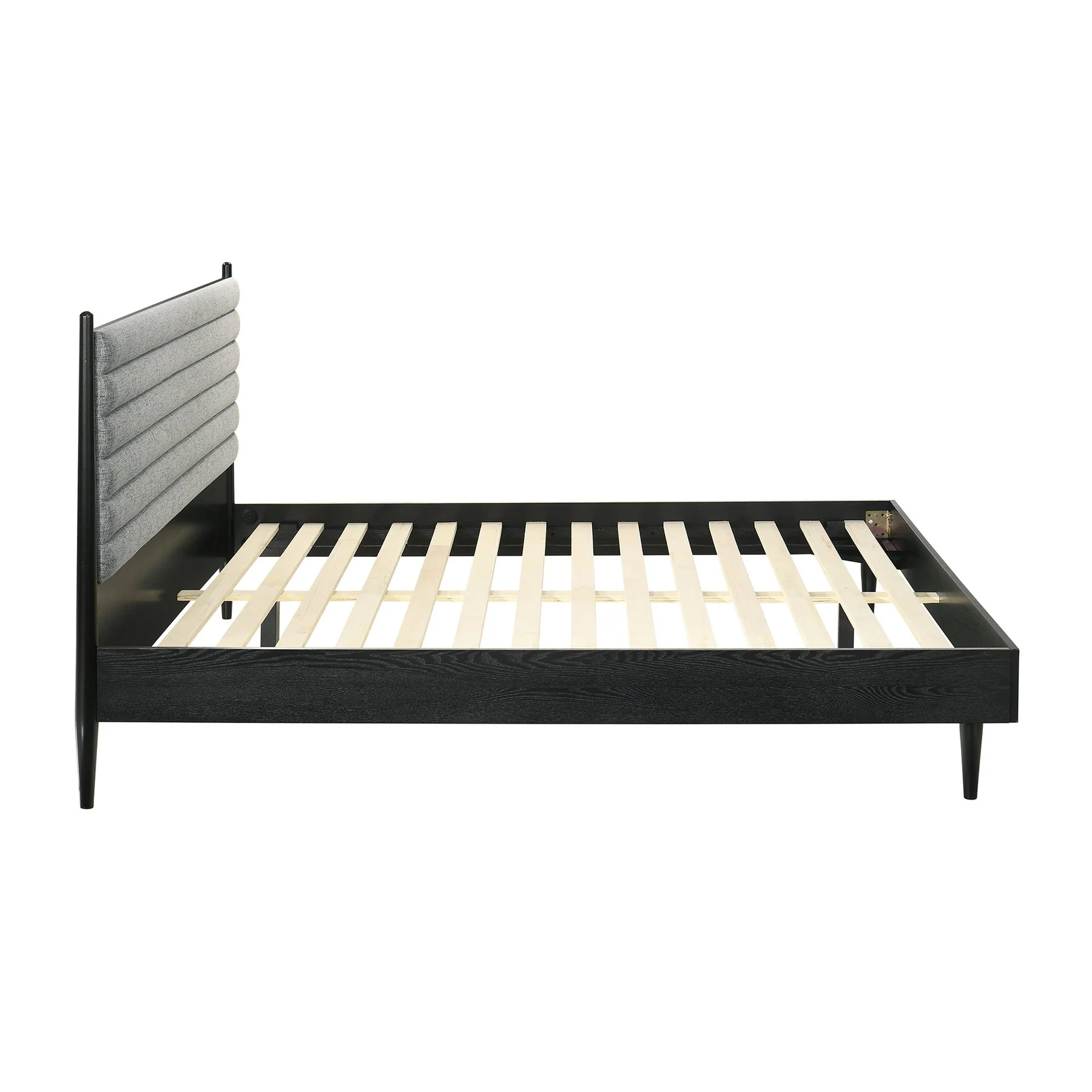 Artemio King Platform Wood Bed Frame in Black Finish - Image 4