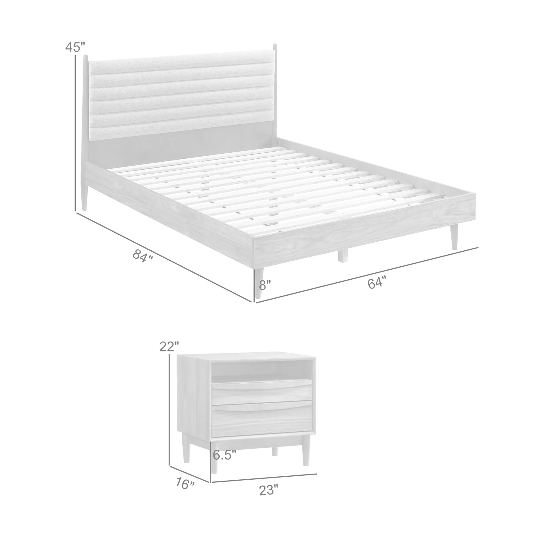 Artemio Queen 3 Piece Wood Bedroom Set in Walnut Finish - Image 10