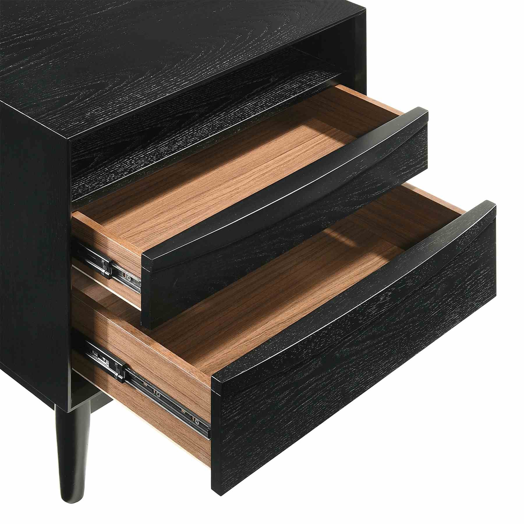 Artemio Queen 4 Piece Wood Bedroom Set in Black Finish - Image 10