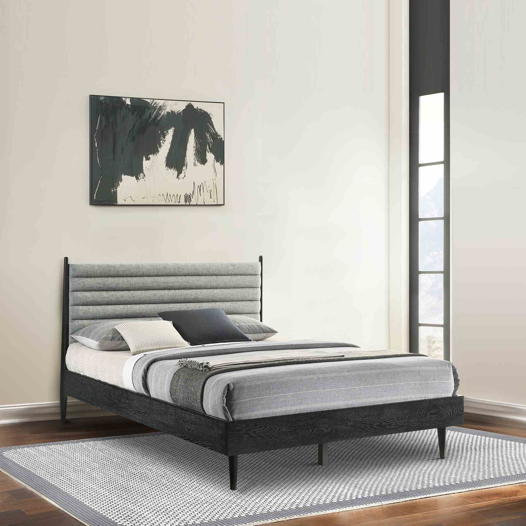 Artemio Queen Platform Wood Bed Frame in Black Finish - Image 11
