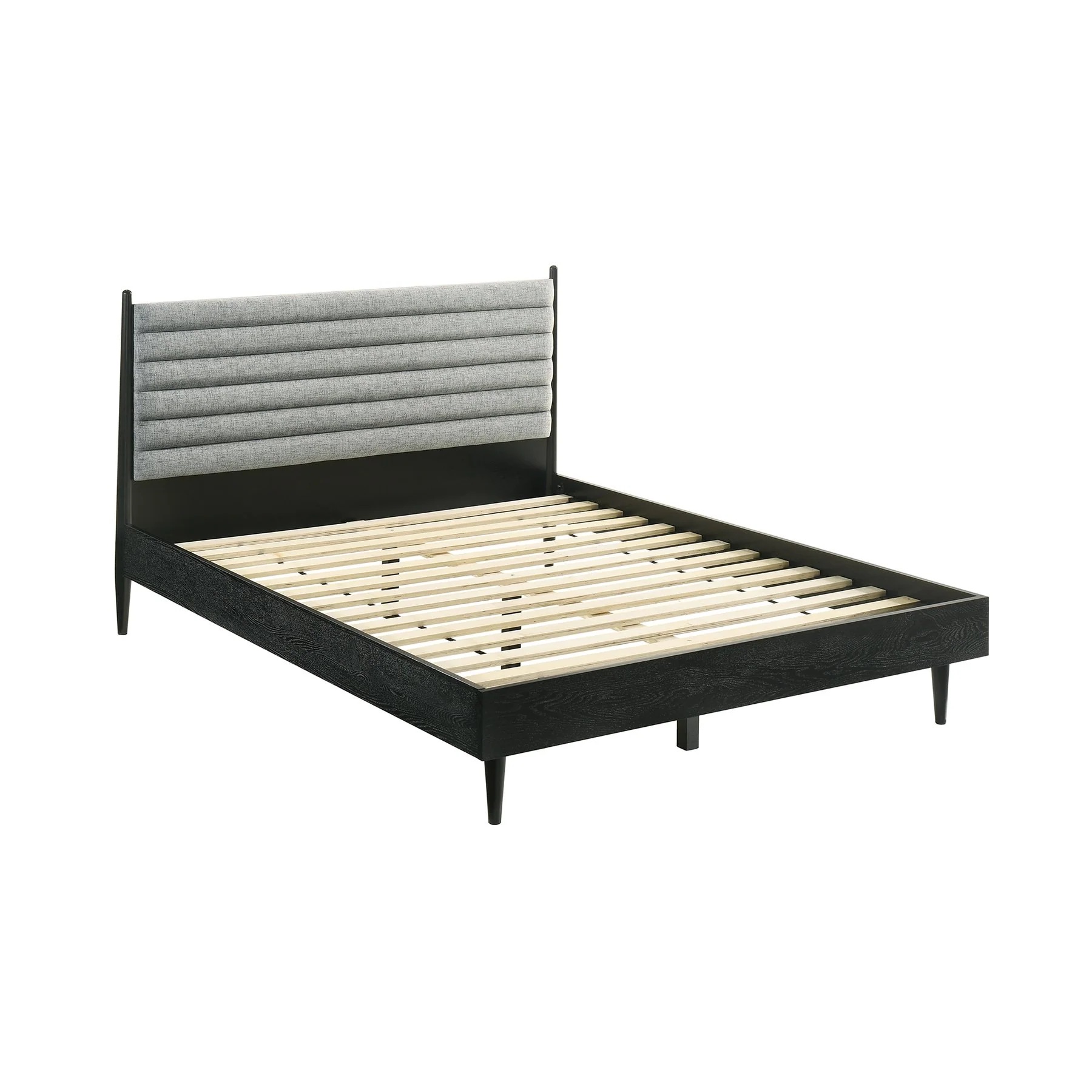 Artemio Queen Platform Wood Bed Frame in Black Finish - Image 2