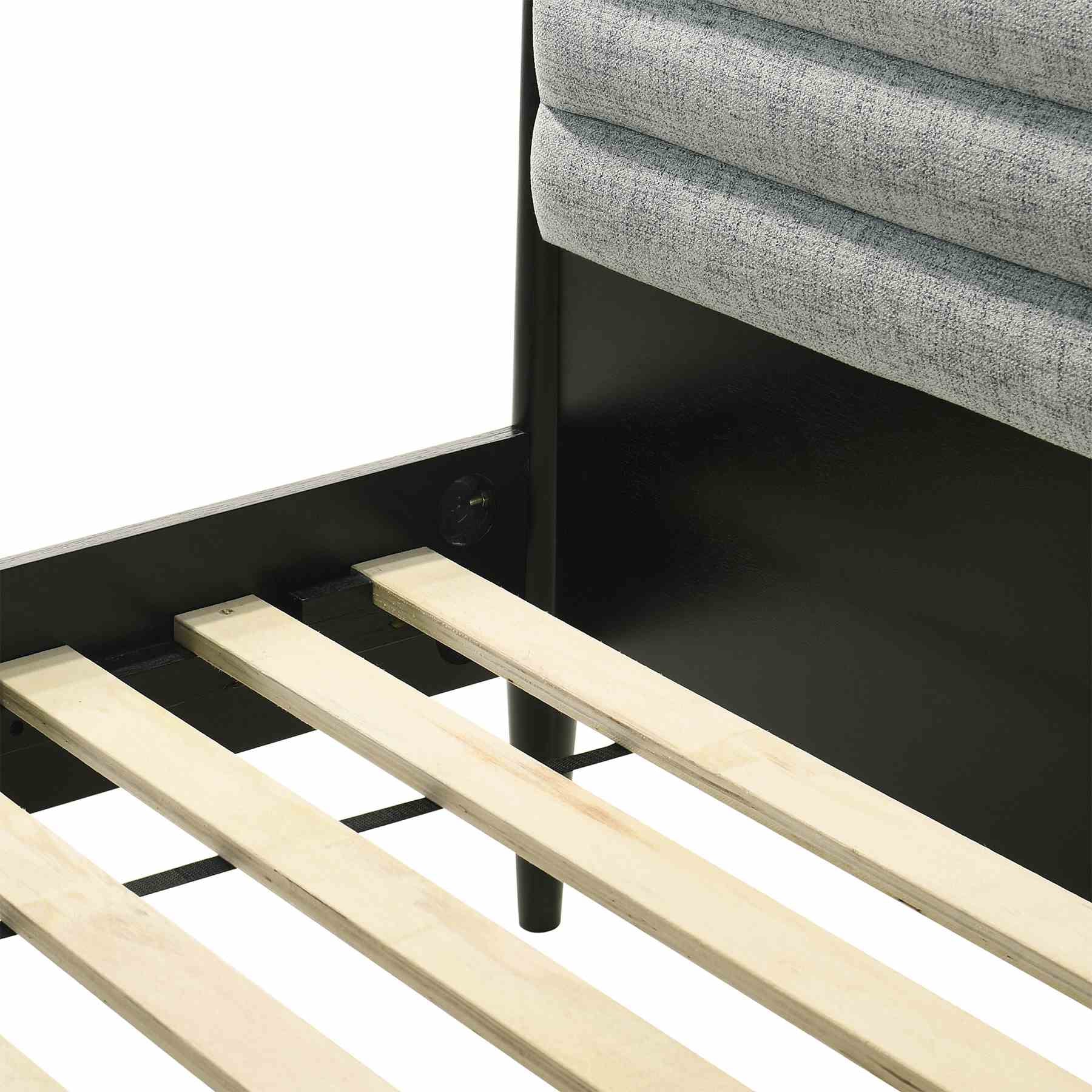 Artemio Queen Platform Wood Bed Frame in Black Finish - Image 8
