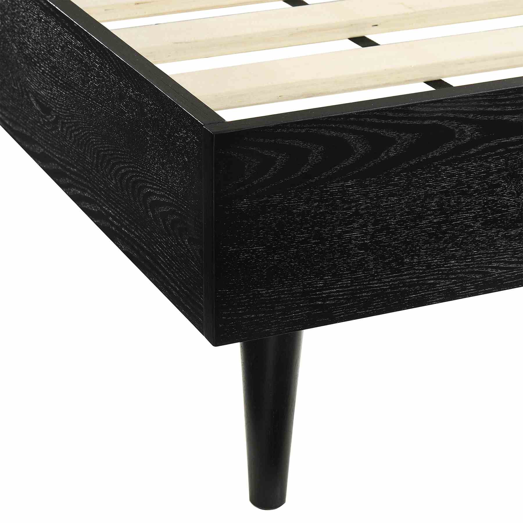 Artemio Queen Platform Wood Bed Frame in Black Finish - Image 9