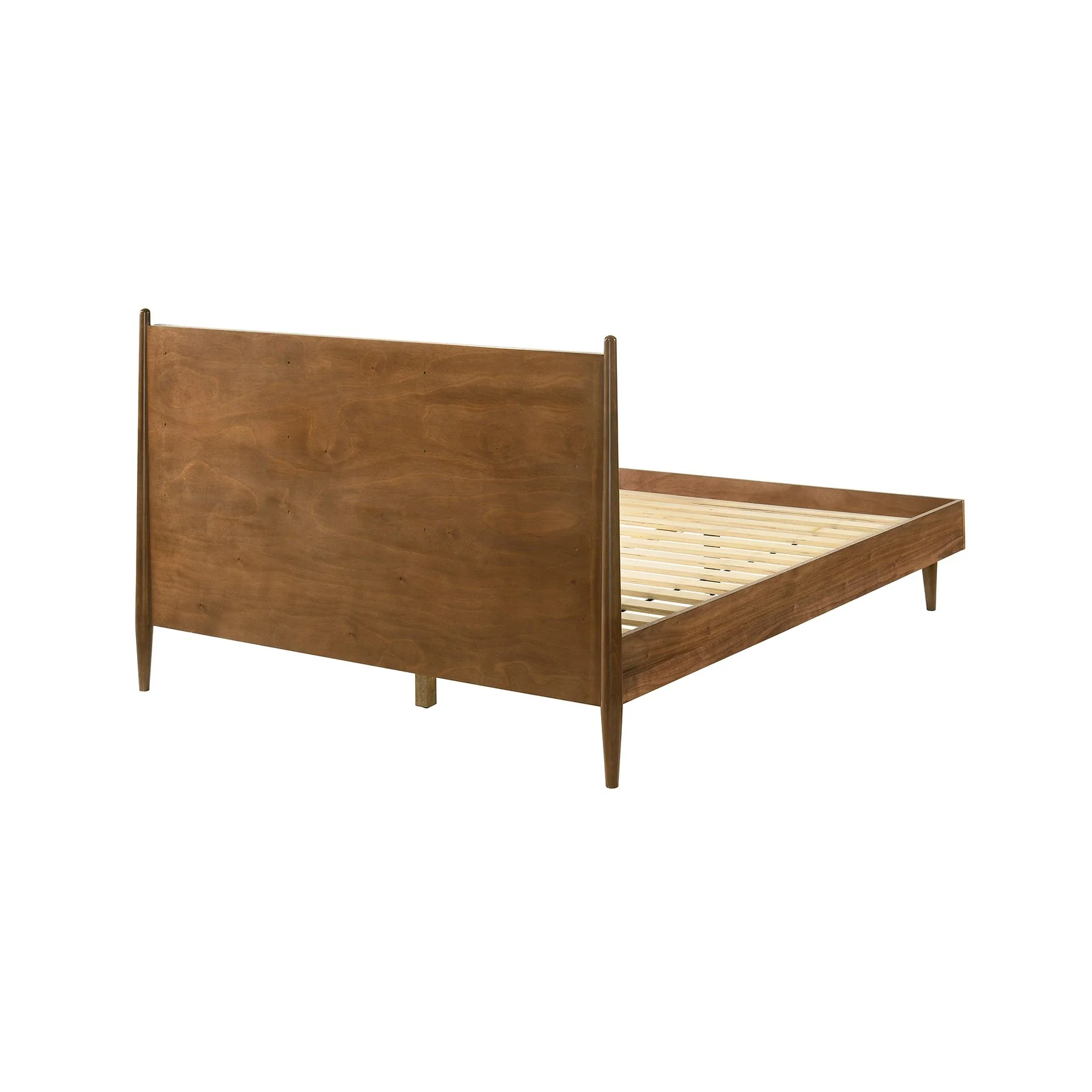 Artemio Queen Platform Wood Bed Frame in Walnut Finish - Image 5