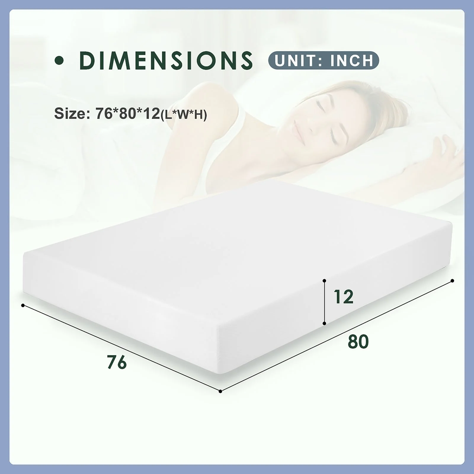 Artemisia 12" E.King Memory Foam Mattress (Roll-In-Box) - Image 5