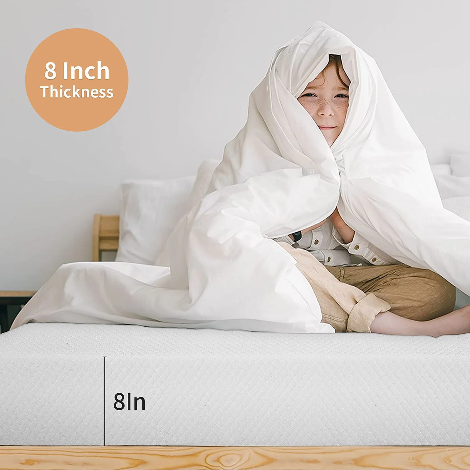 Artemisia 8" E.King Memory Foam Mattress (Roll-In-Box) - Image 7