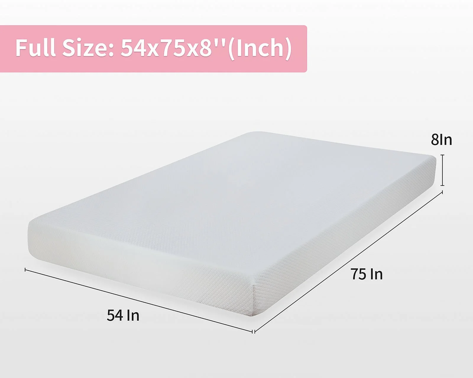 Artemisia 8" Full Memory Foam Mattress (Roll-In-Box) - Image 2