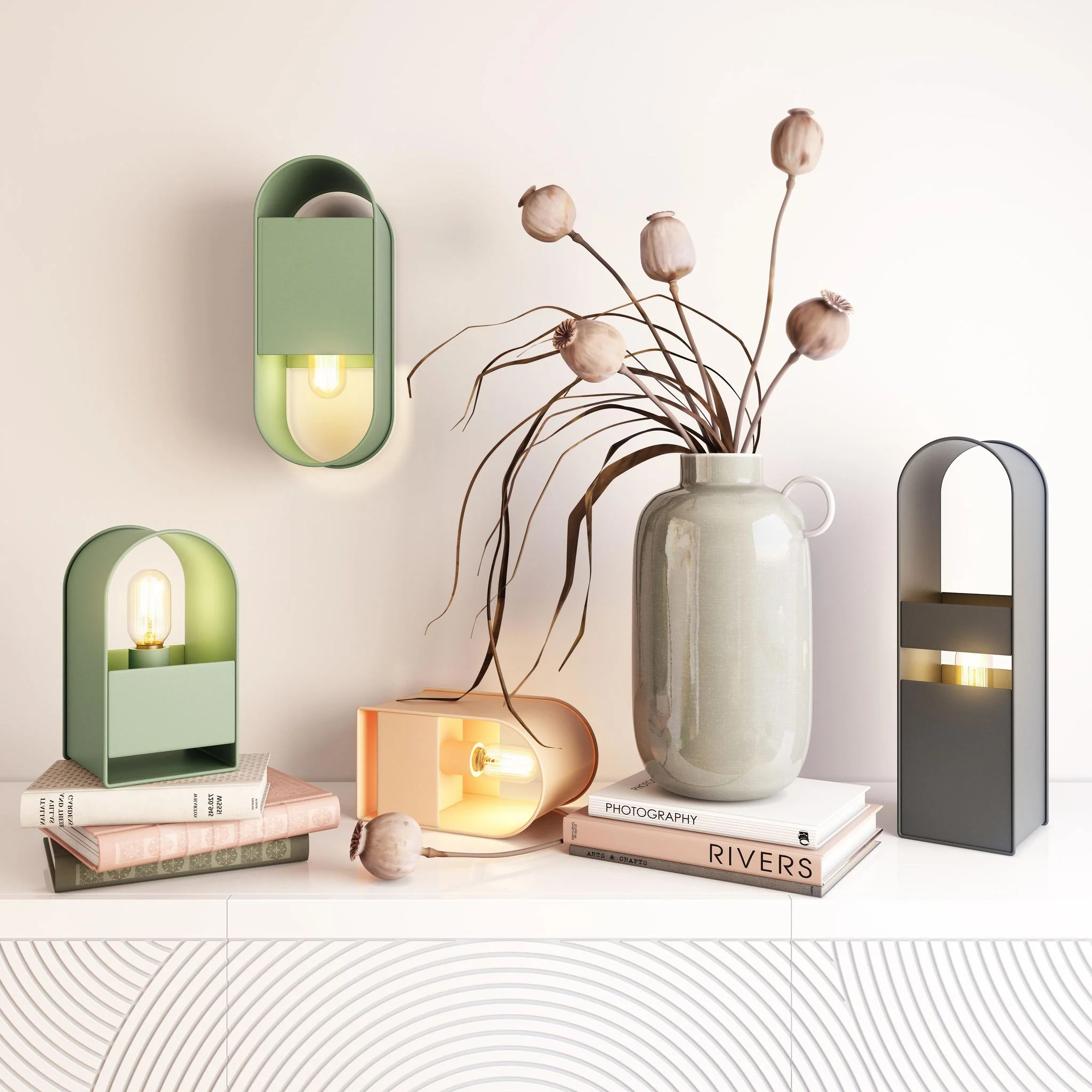 Arther Grey Tall Table Lamp - Image 2