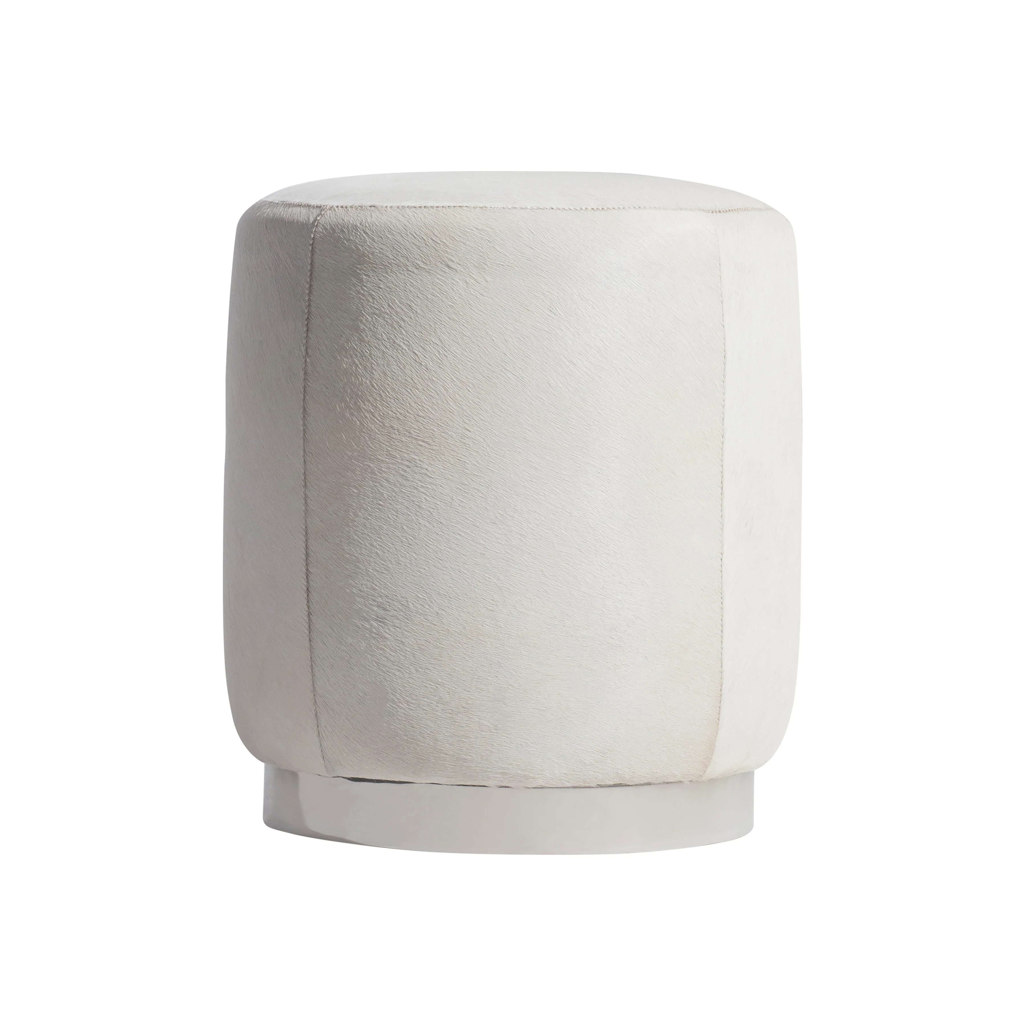 Ash Leather Ottoman - Image 2