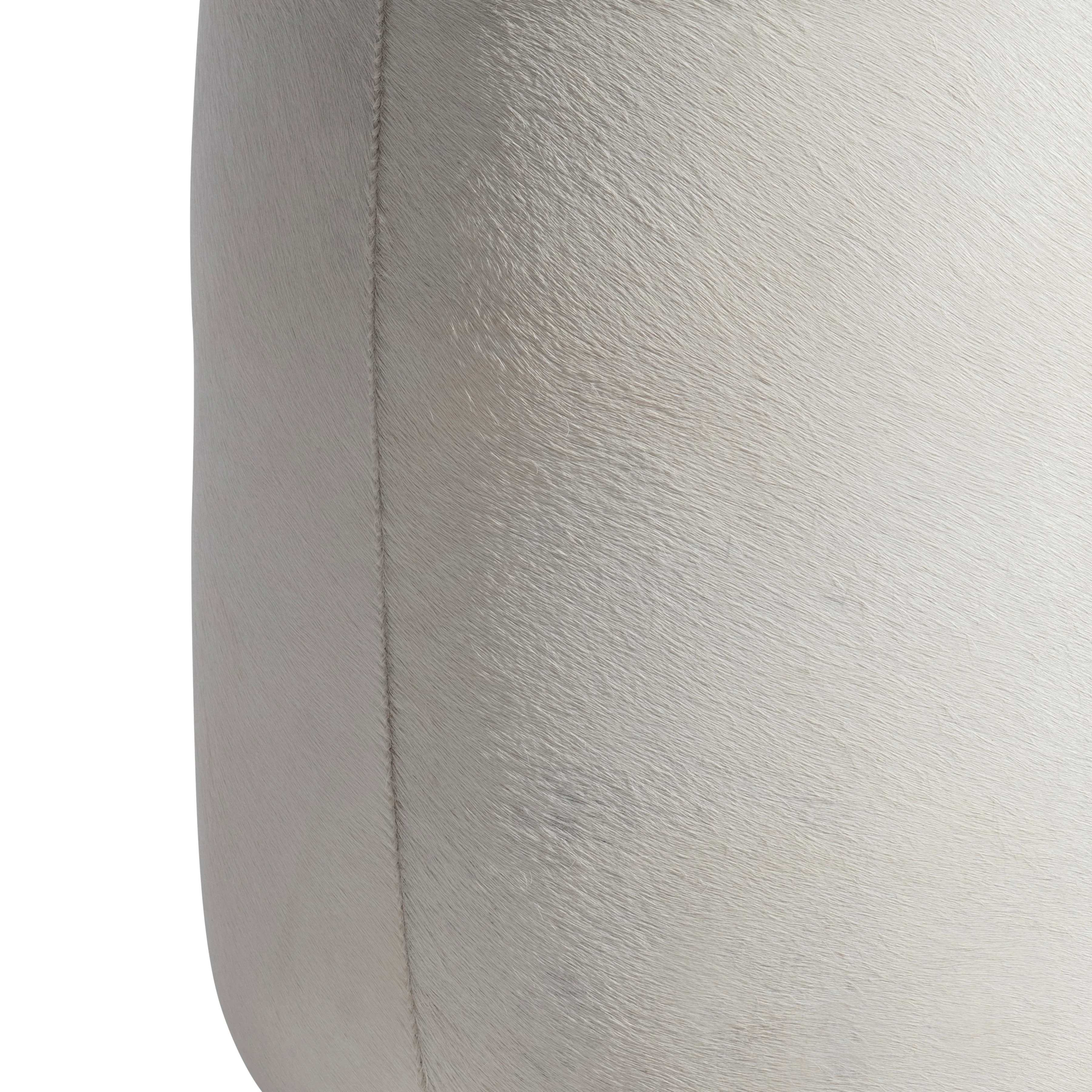 Ash Leather Ottoman - Image 4