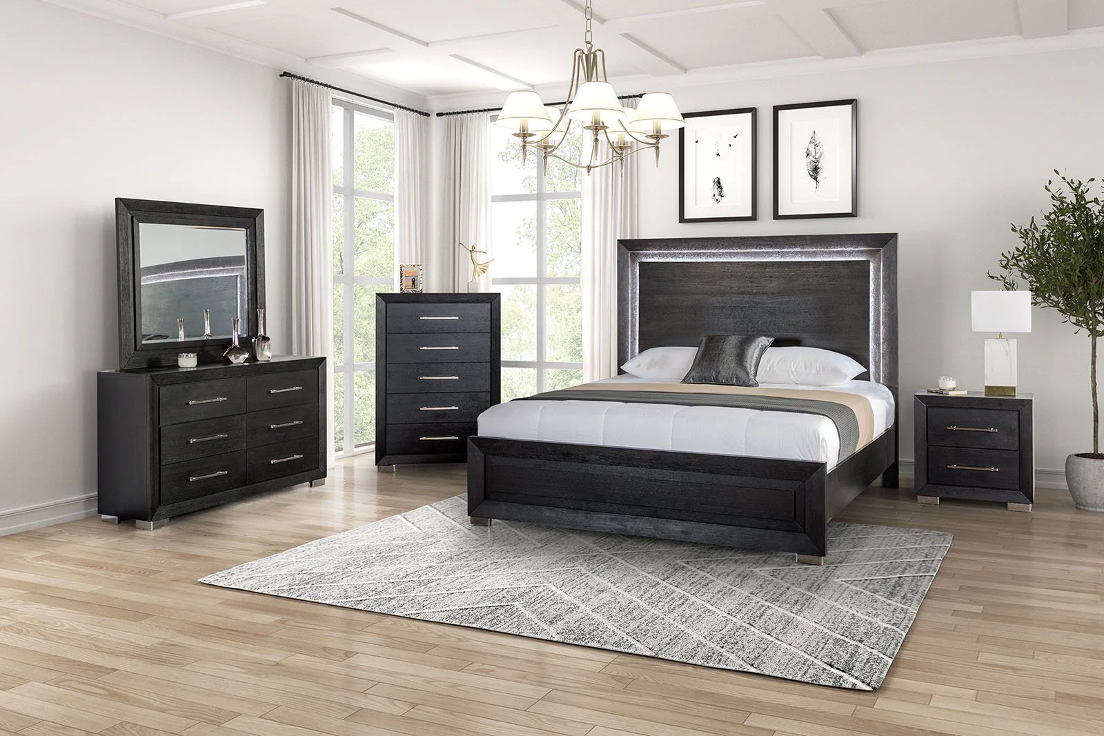 Ashbourne 5 Pc. Queen Bedroom Set w/ 2NS - Image 2