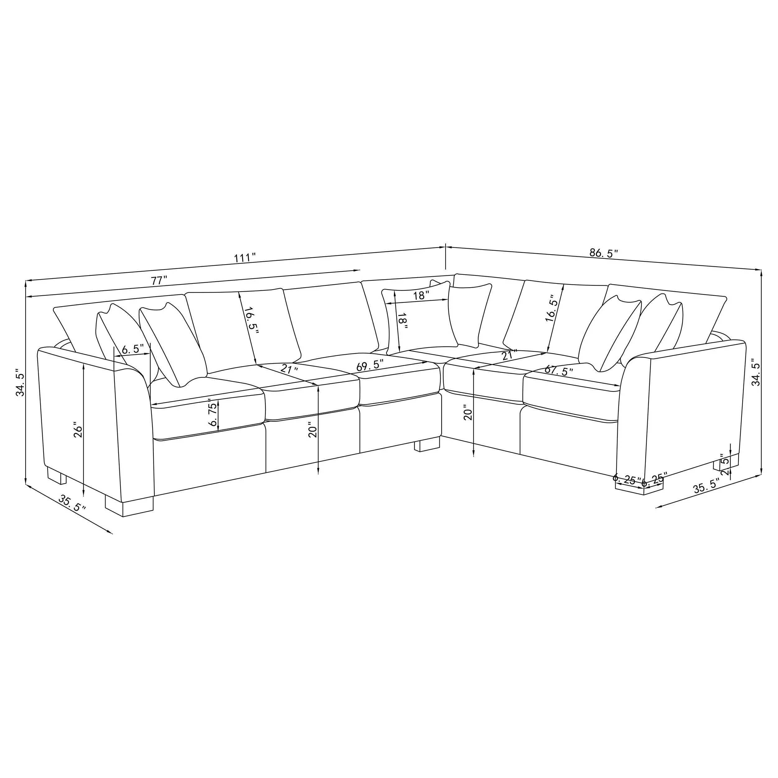 Ashford Fold-Out Sleeper Sectional Sofa - Image 17
