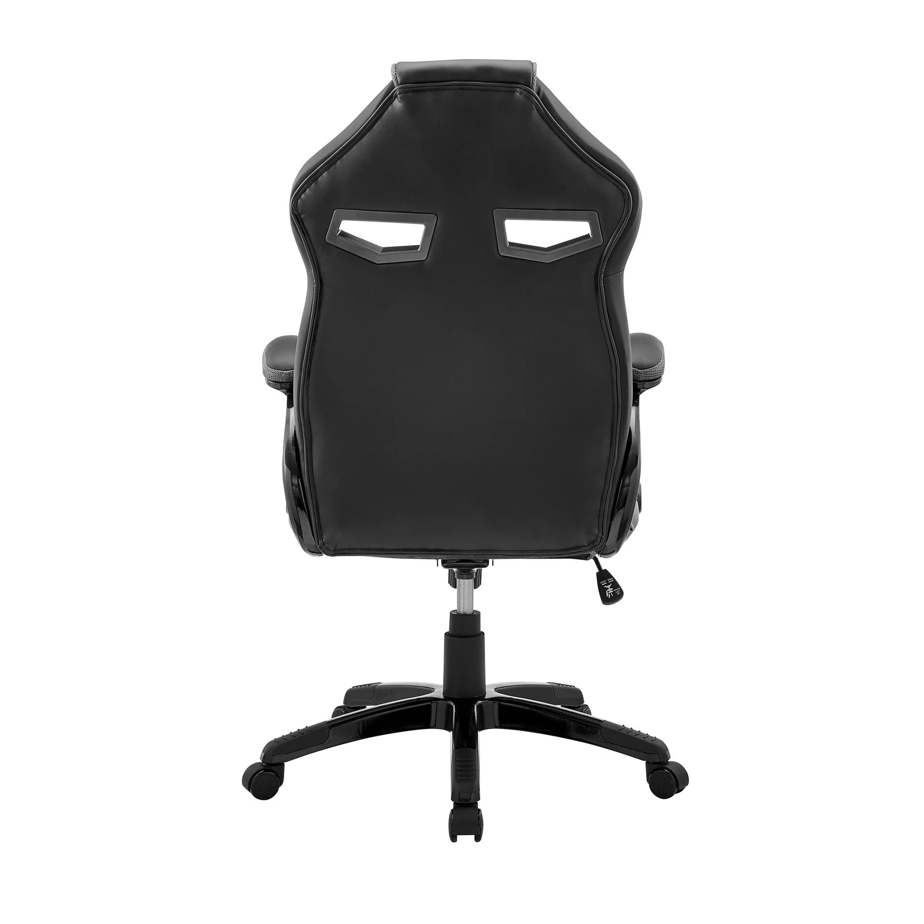 Aspect Adjustable Racing Gaming Chair in Black Faux Leather and Dark Gray Mesh with Lumbar Support Pillow - Image 5