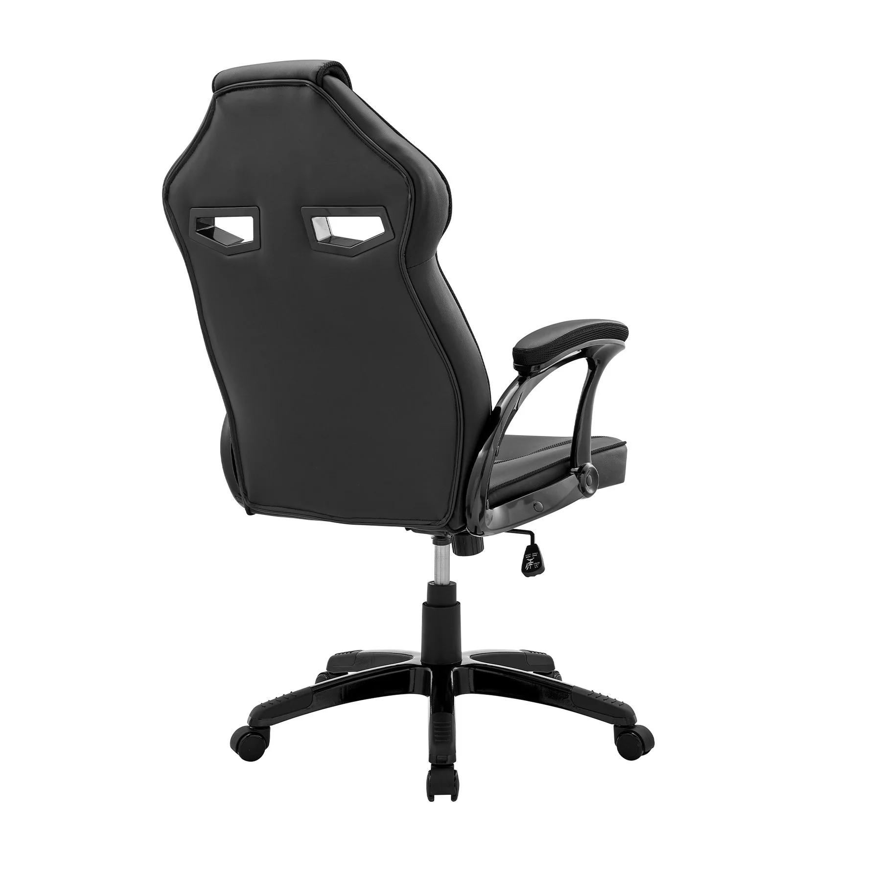 Aspect Adjustable Racing Gaming Chair in Black Faux Leather and Mesh with Lumbar Support Pillow - Image 4