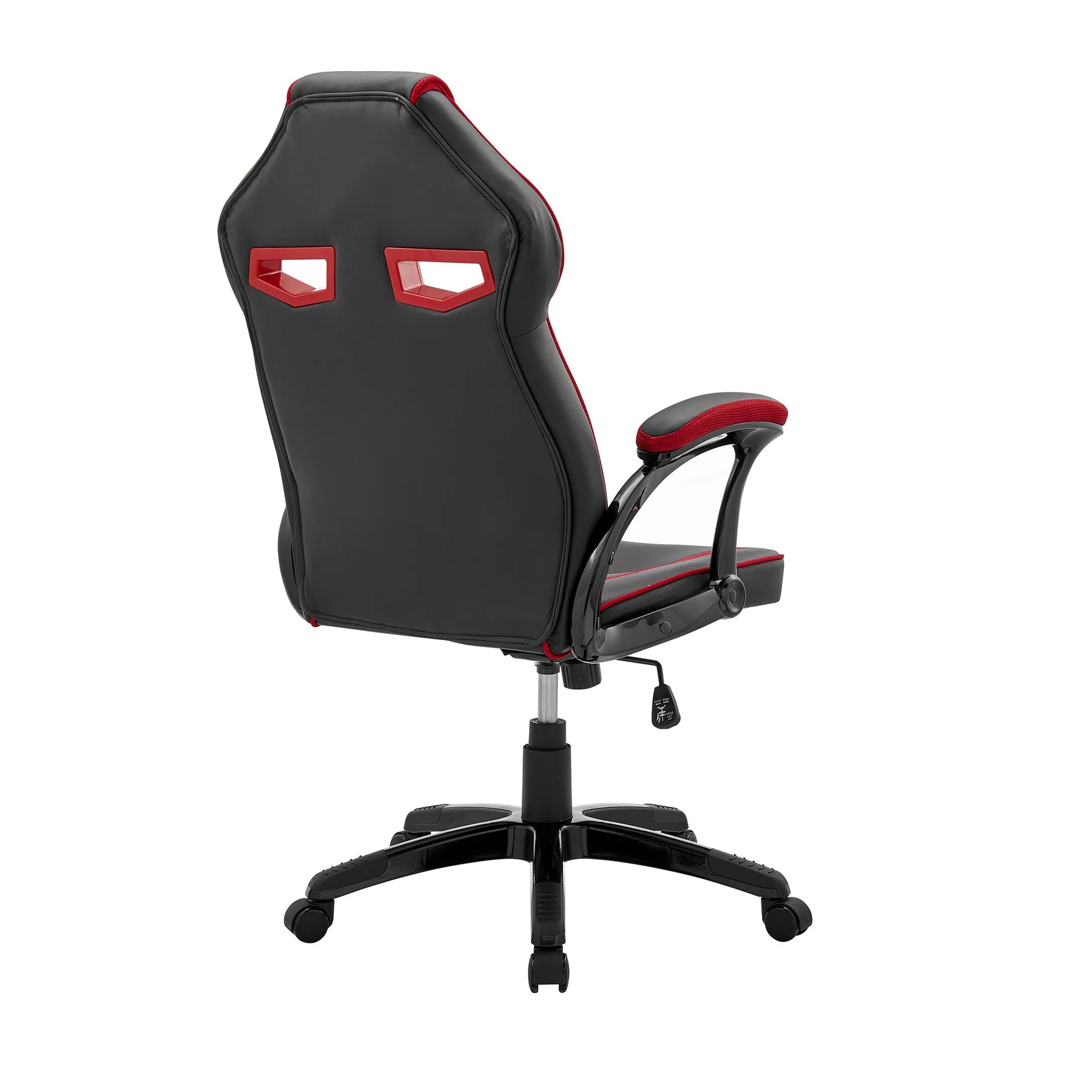Aspect Adjustable Racing Gaming Chair in Black Faux Leather and Red Mesh with Lumbar Support Pillow - Image 4