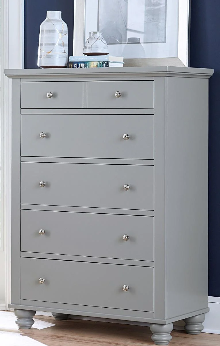 Aspenhome Cambridge 6 Drawer Chest in Grey - Image 2