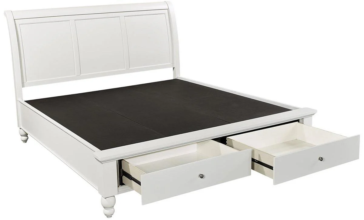 Aspenhome Cambridge California King Sleigh Storage Bed in White - Image 2