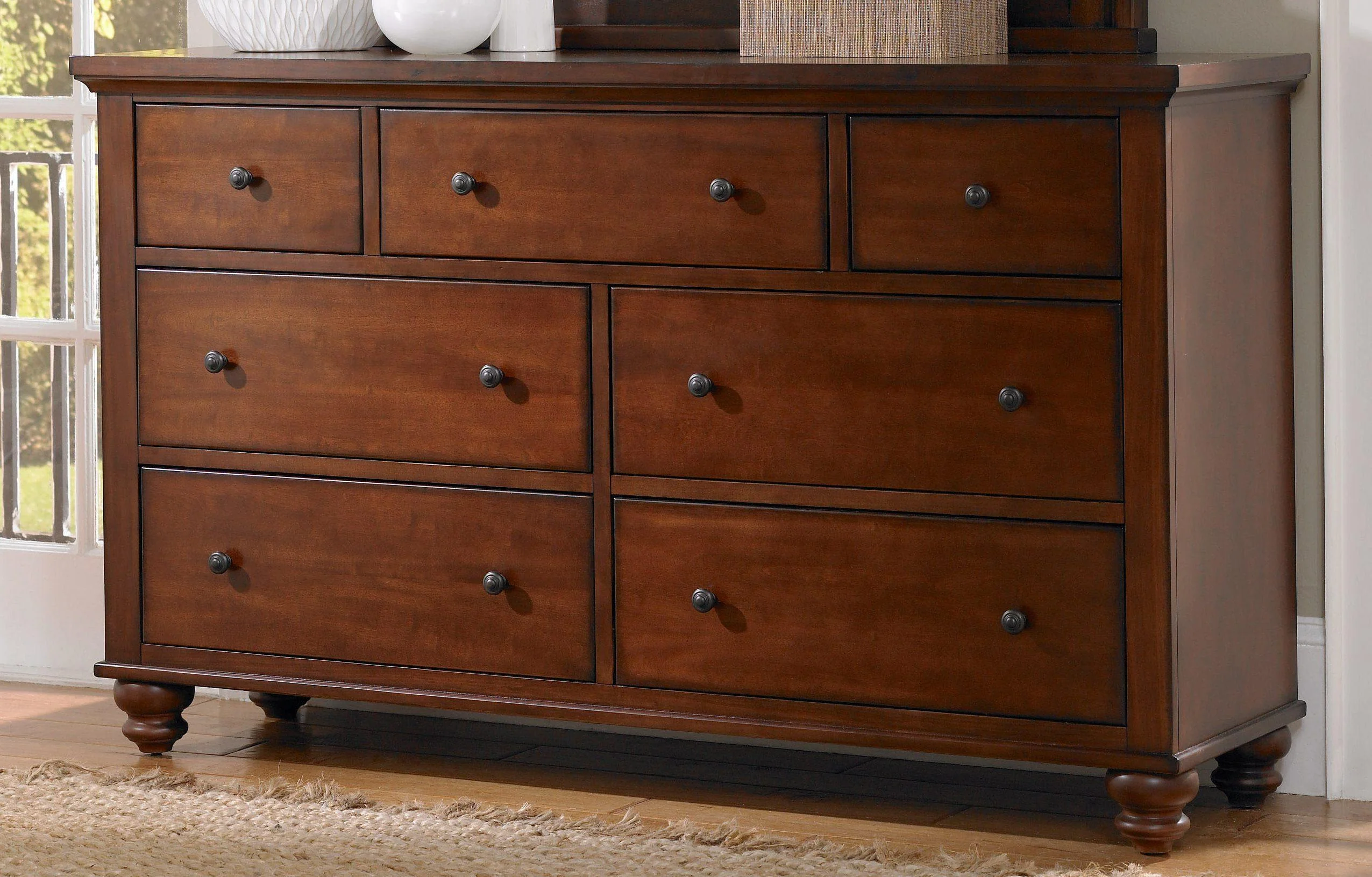 Aspenhome Cambridge Double Dresser in Brown Cherry ICB-454-BCH - Image 2
