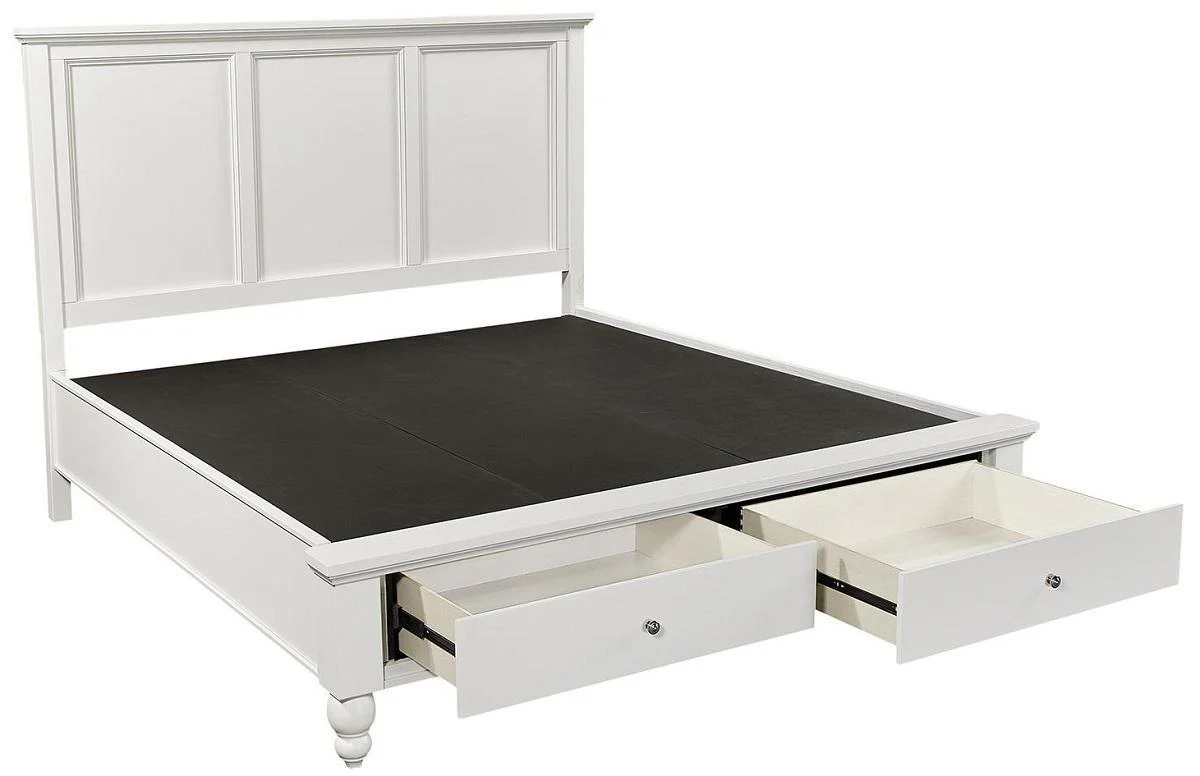 Aspenhome Cambridge King Panel Storage Bed in White - Image 2