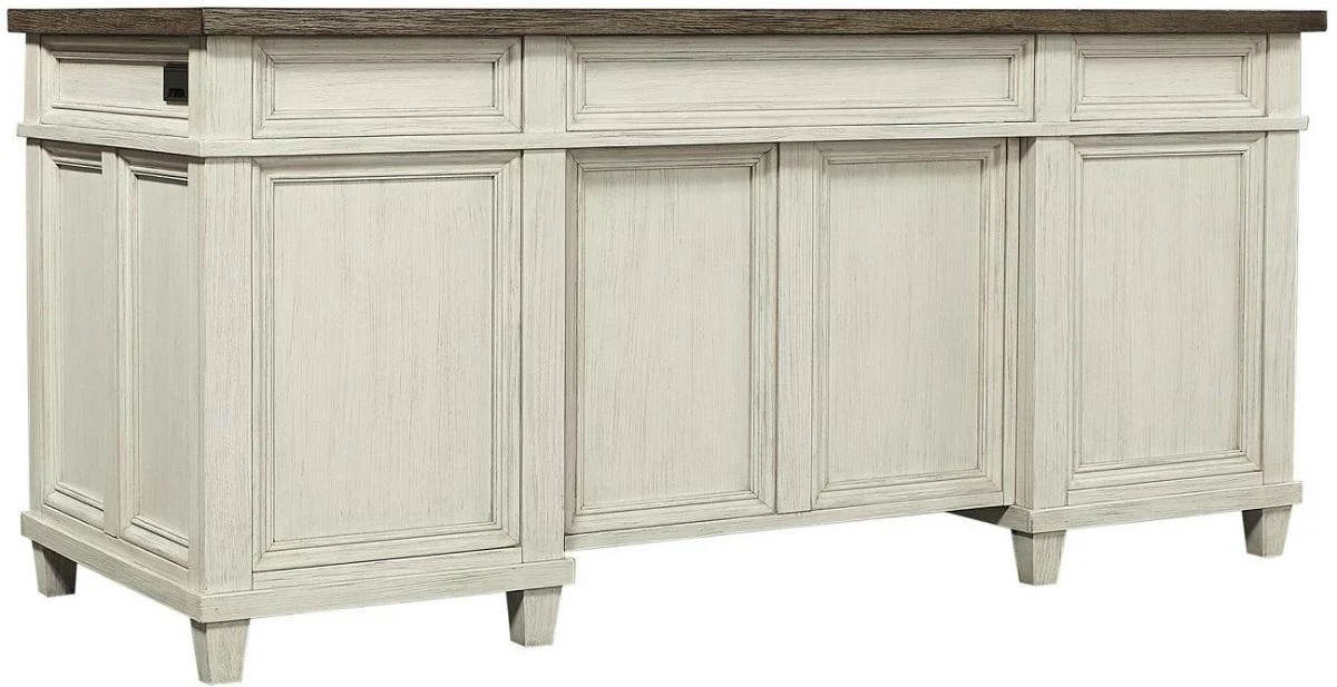 Aspenhome Caraway 66" Executive Desk in Aged Ivory - Image 4