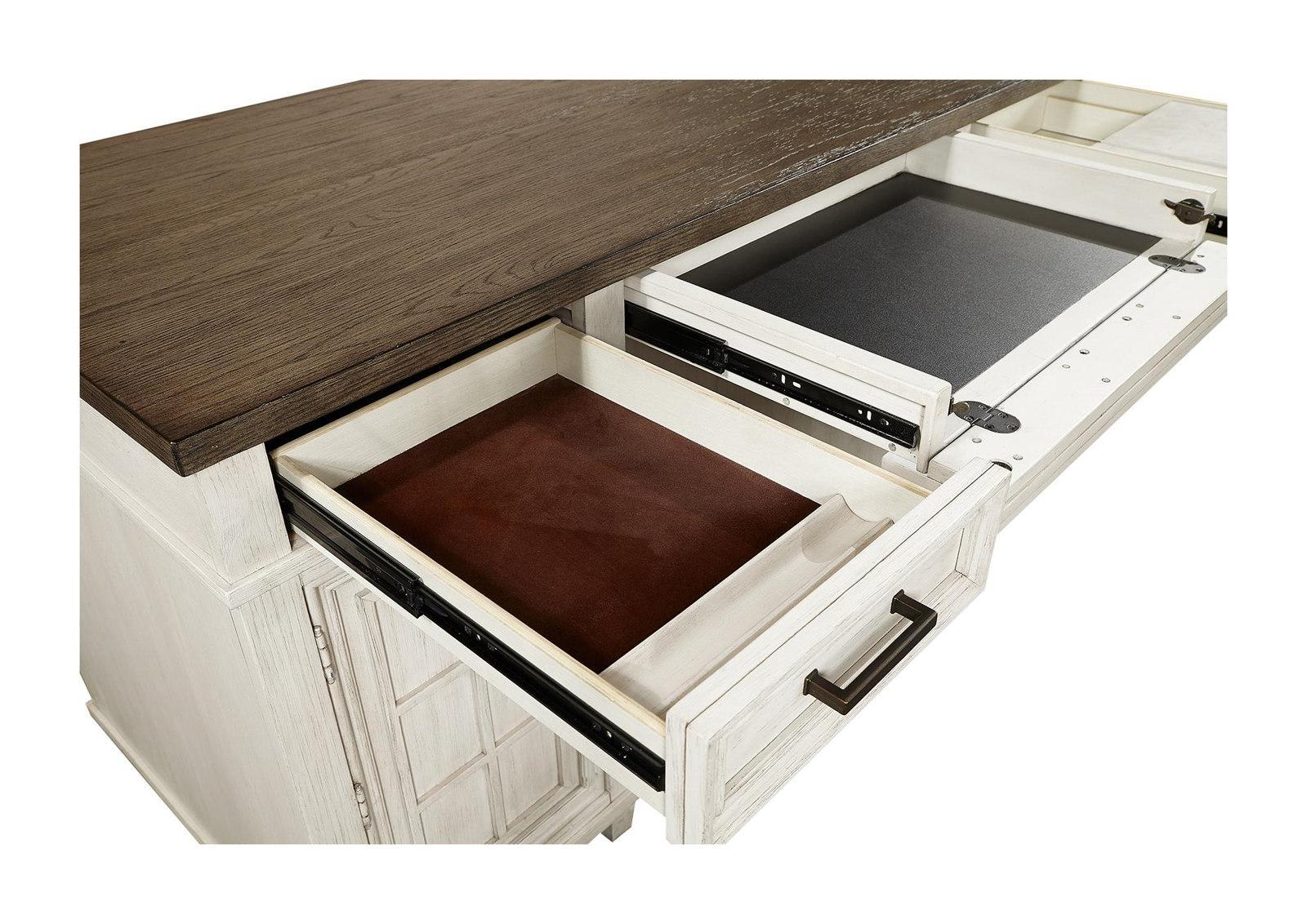 Aspenhome Caraway Counter Height Desk in Aged Ivory - Image 4
