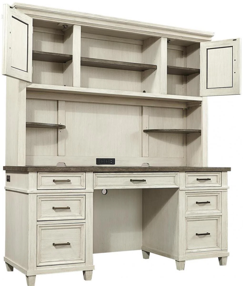 Aspenhome Caraway Credenza & Hutch in Aged Ivory - Image 2