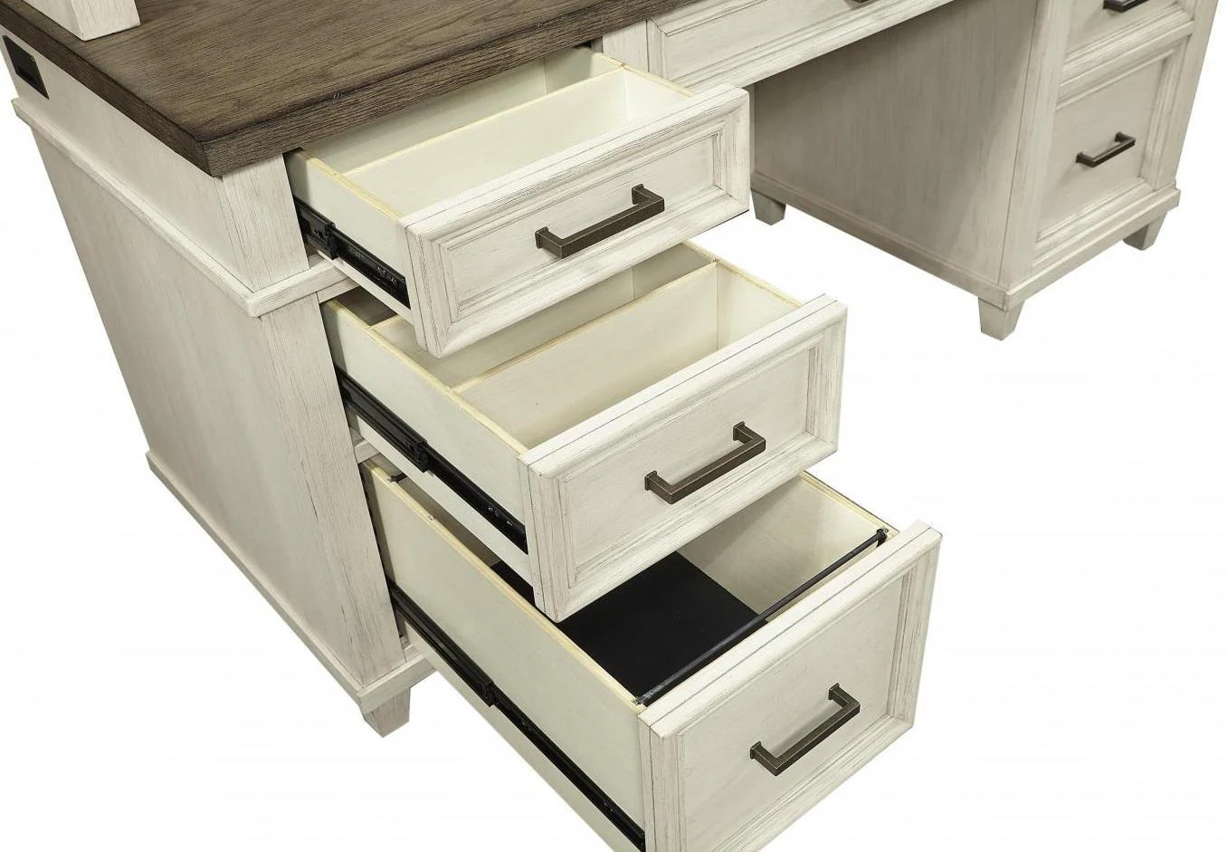Aspenhome Caraway Credenza & Hutch in Aged Ivory - Image 3