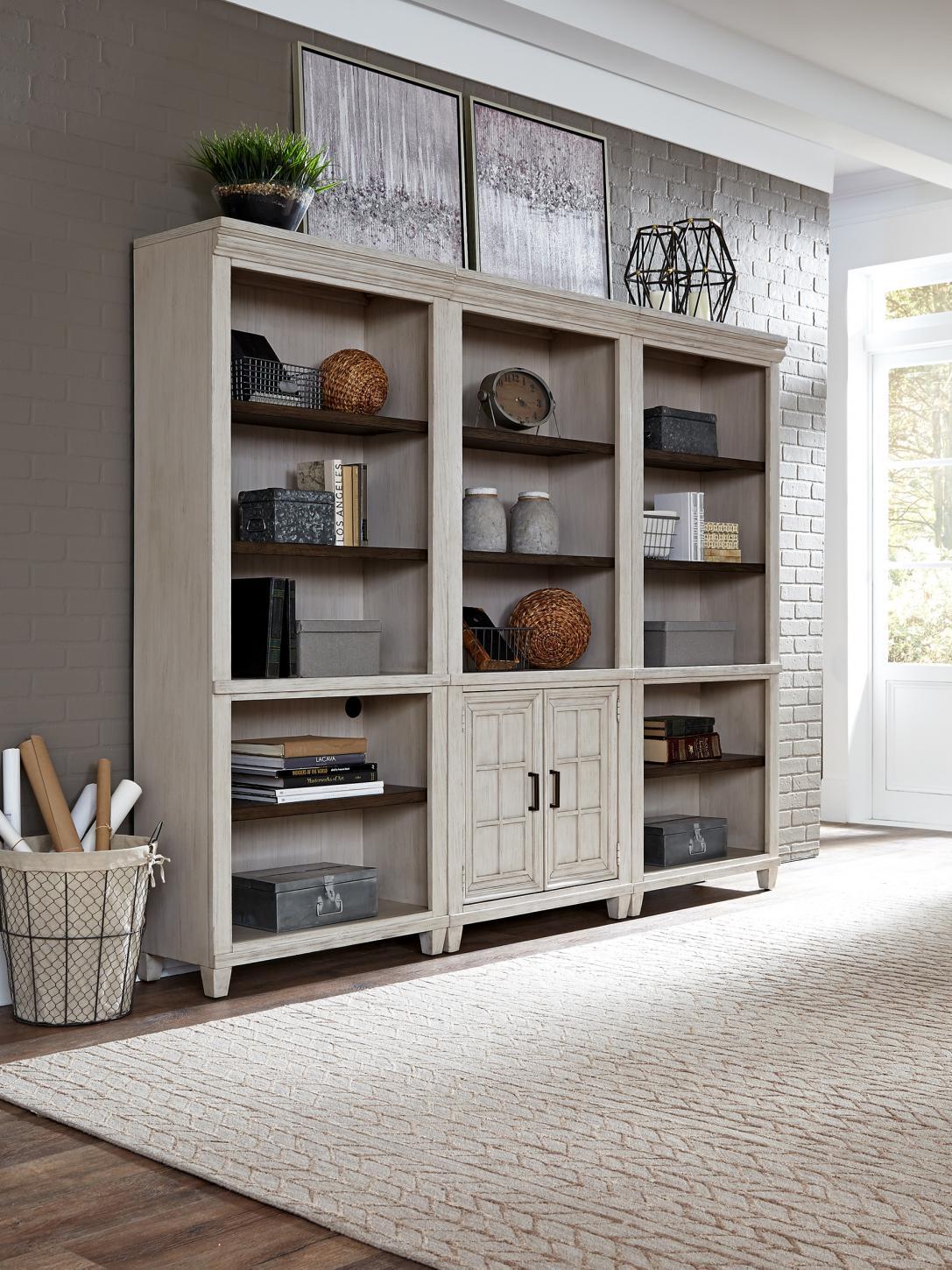 Aspenhome Caraway Door Bookcase in Aged Ivory - Image 3