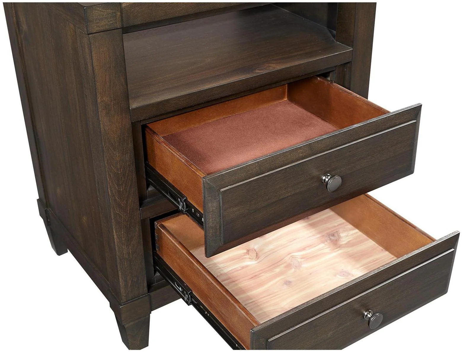 Aspenhome Easton 2 Drawer Nightstand in Burnt Umber - Image 2