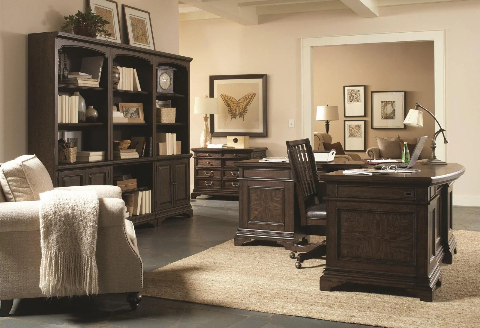 Aspenhome Essex Desk and Reversible Return in Molasses Brown - Image 3