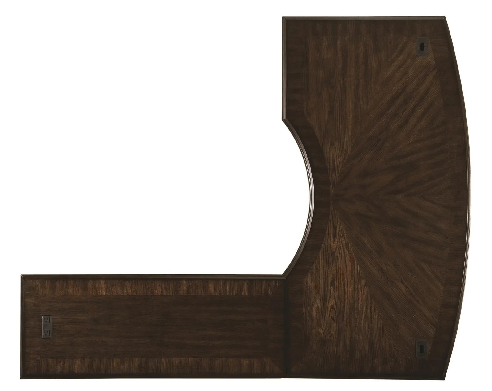 Aspenhome Essex Desk and Reversible Return in Molasses Brown - Image 5