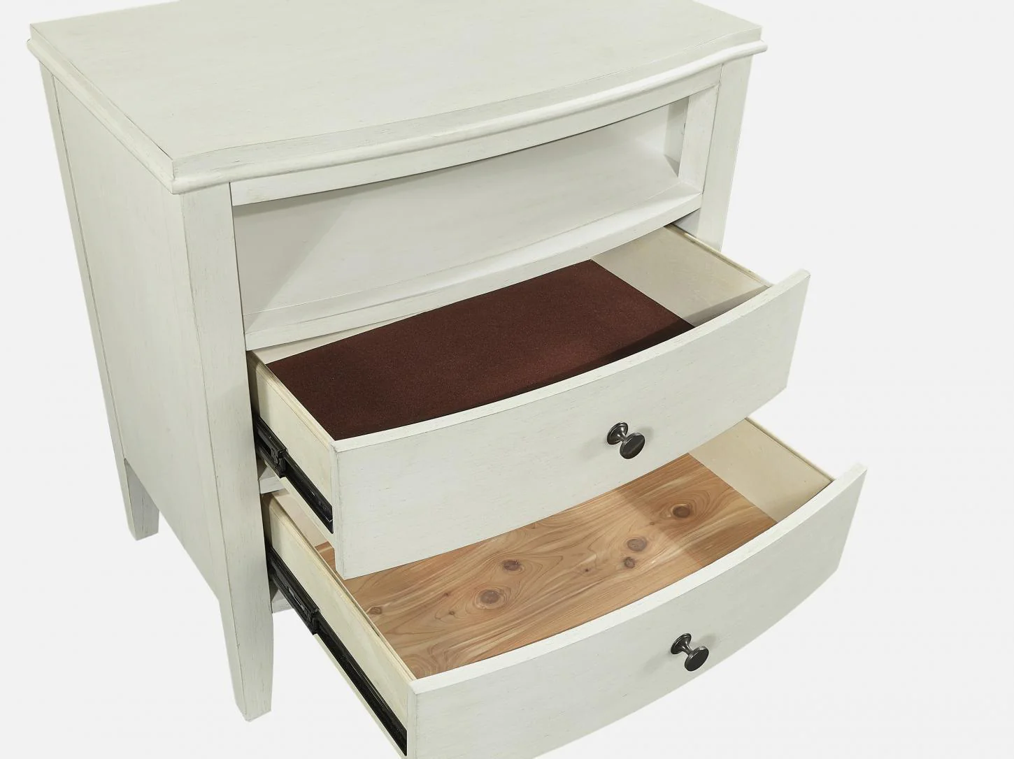 Aspenhome Furniture Charlotte 2 Drawer Nightstand in White - Image 2
